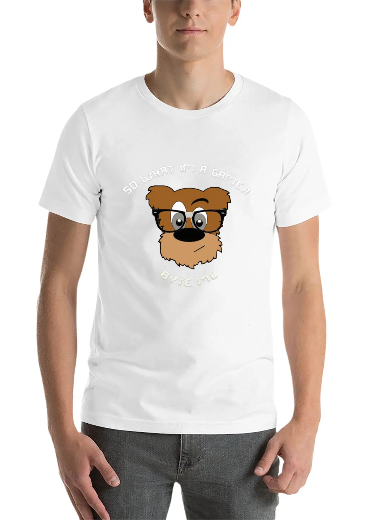 Nerdy Bear So What (White) Timeless Short Sleeve Tee – Comfy And Minimalist Design