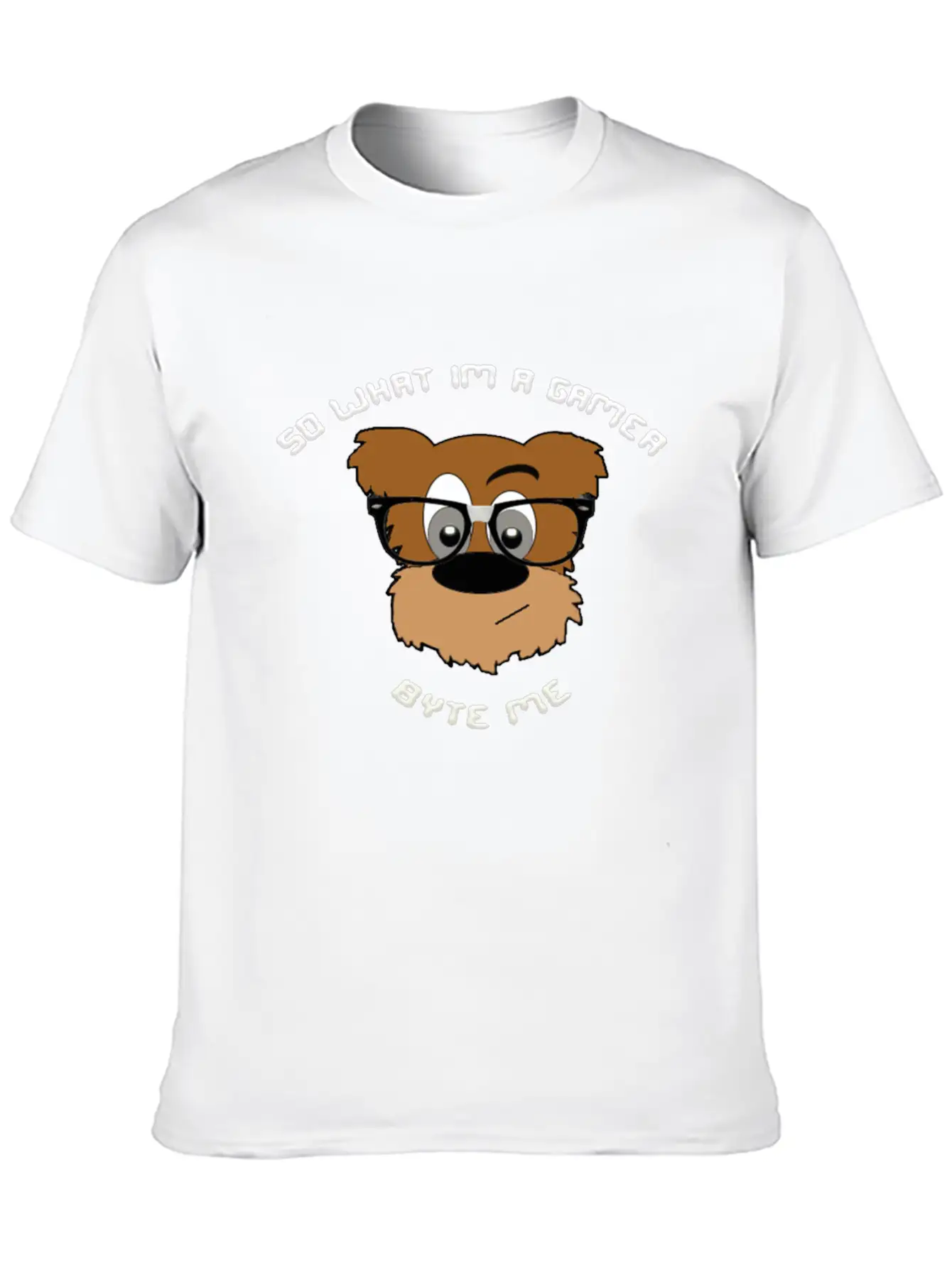 Nerdy Bear So What (White) Timeless Short Sleeve Tee – Comfy And Minimalist Design
