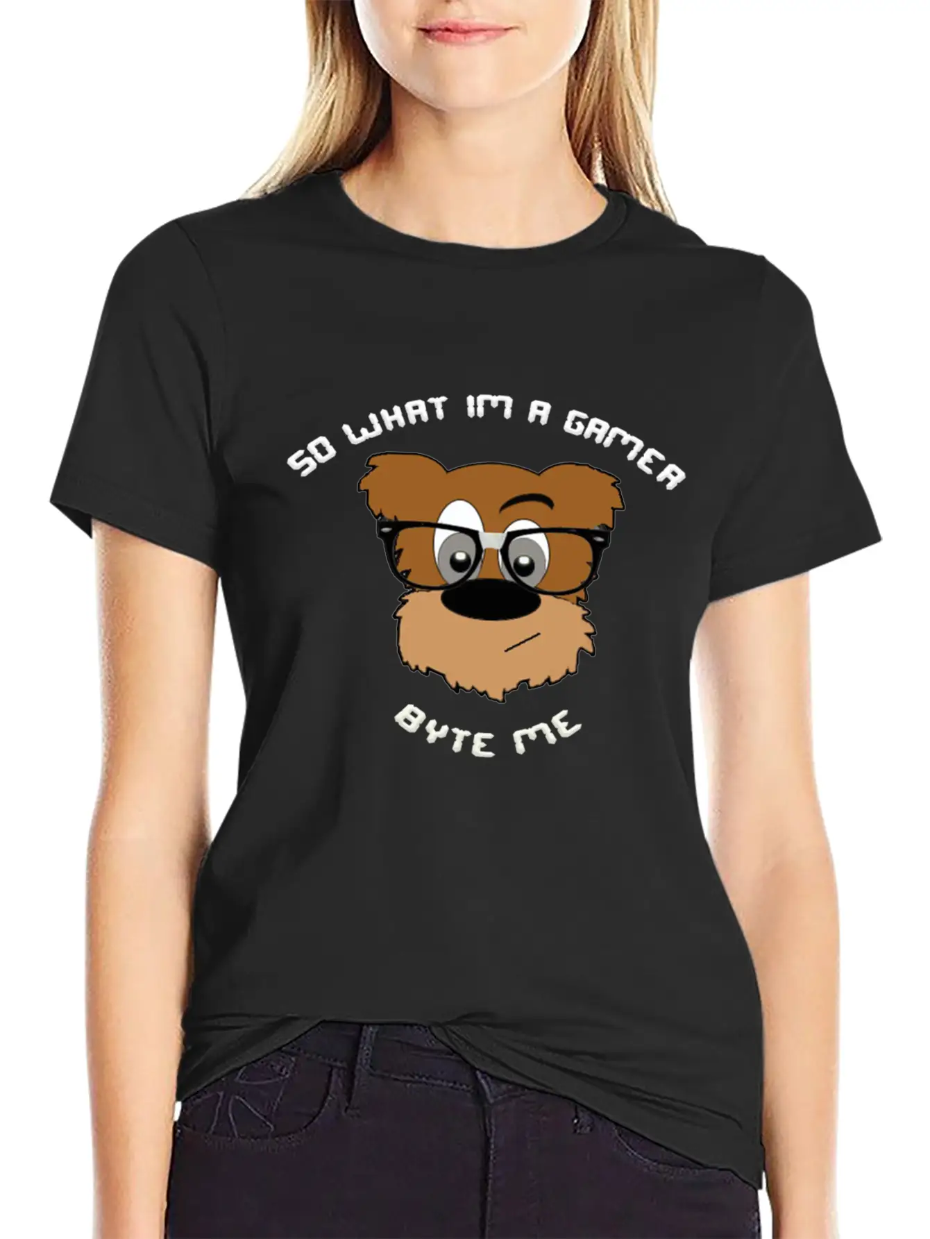 Nerdy Bear So What (White) Timeless Short Sleeve Tee – Comfy And Minimalist Design