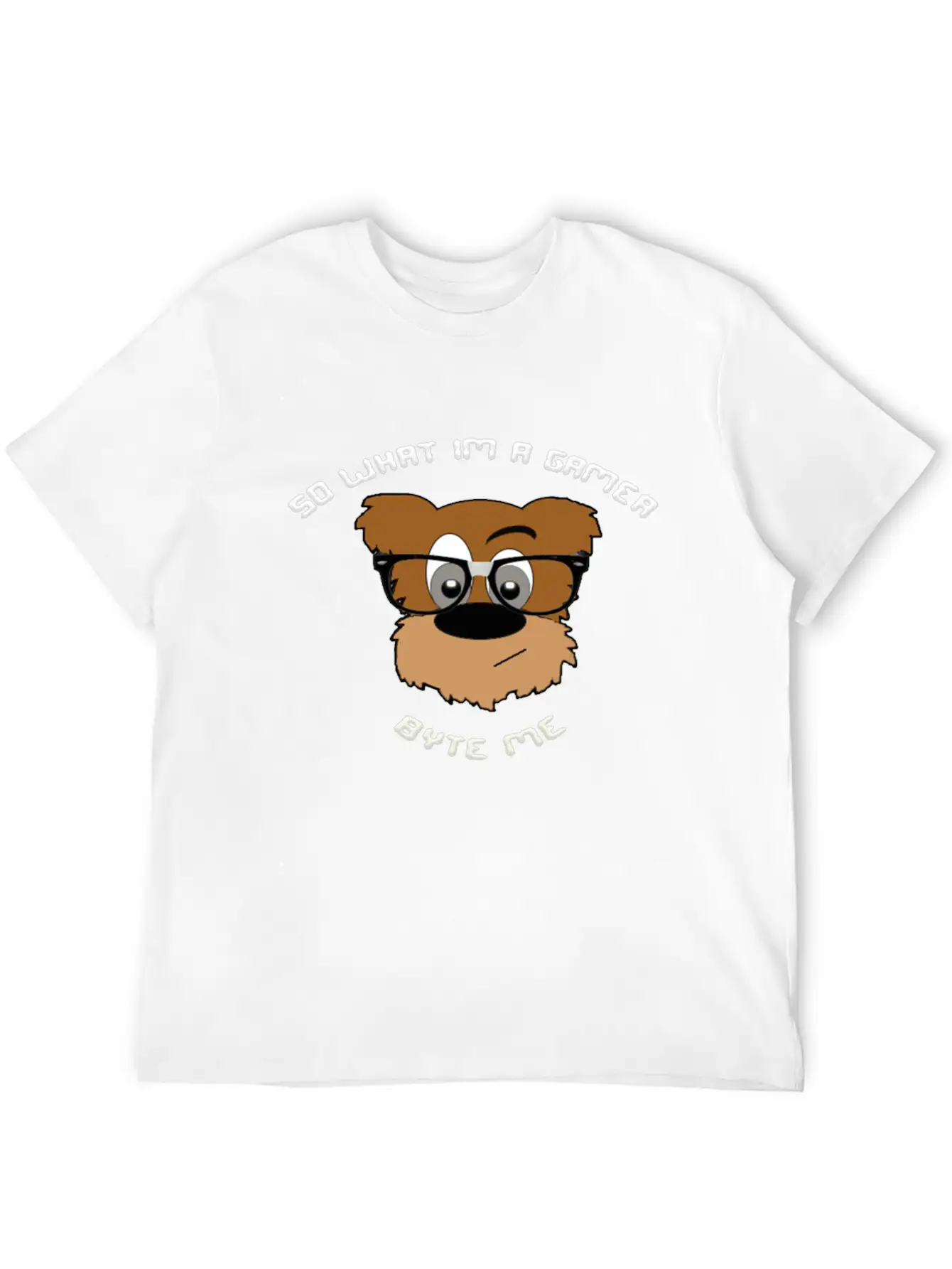 Nerdy Bear So What (White) Timeless Short Sleeve Tee – Comfy And Minimalist Design
