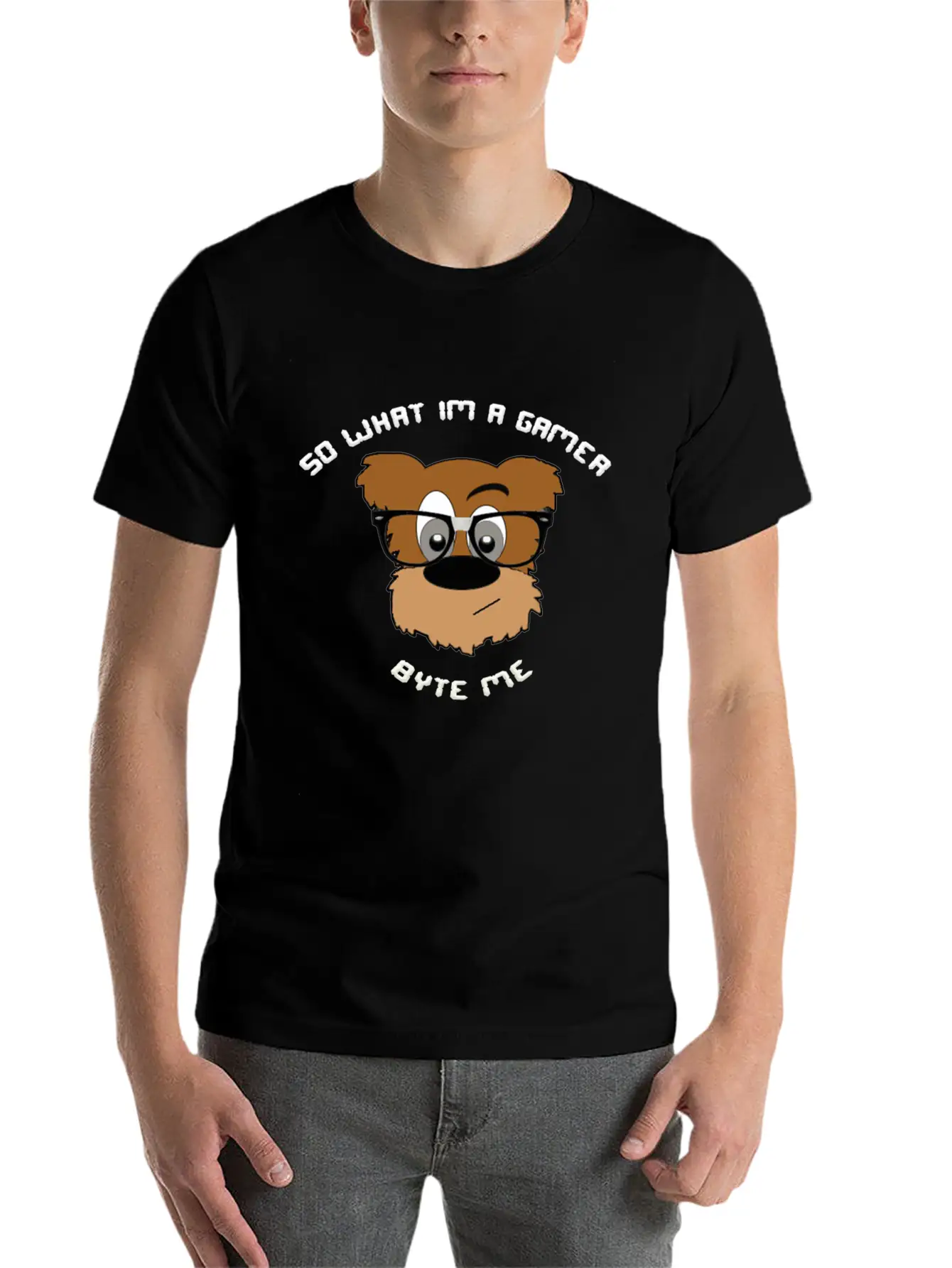 Nerdy Bear So What (White) Timeless Short Sleeve Tee – Comfy And Minimalist Design