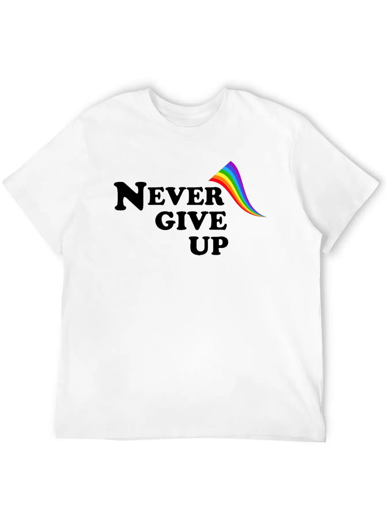 Never Give Up Essential Unisex Summer Tee – Soft Cotton Casual Fit