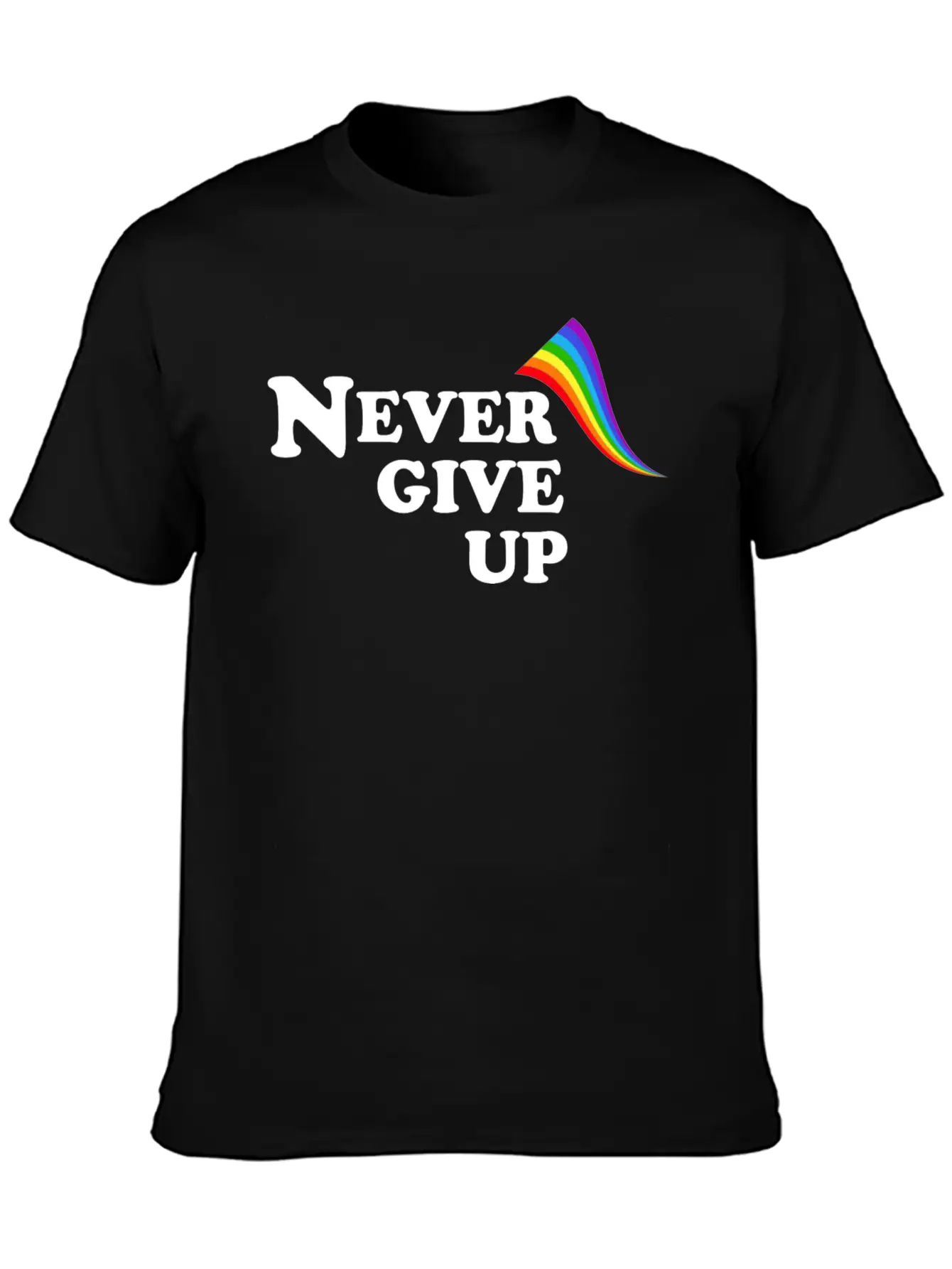 Never Give Up Essential Unisex Summer Tee – Soft Cotton Casual Fit
