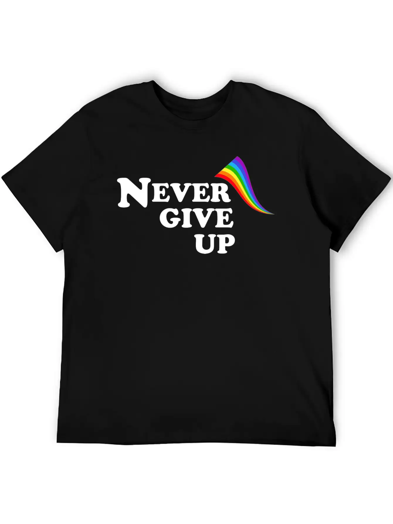 Never Give Up Essential Unisex Summer Tee – Soft Cotton Casual Fit