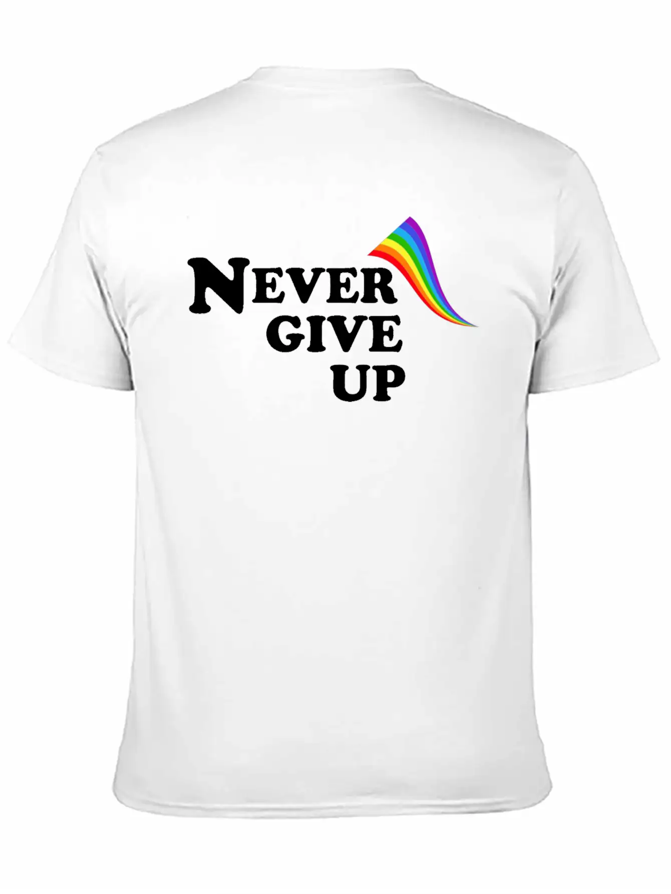 Never Give Up Essential Unisex Summer Tee – Soft Cotton Casual Fit