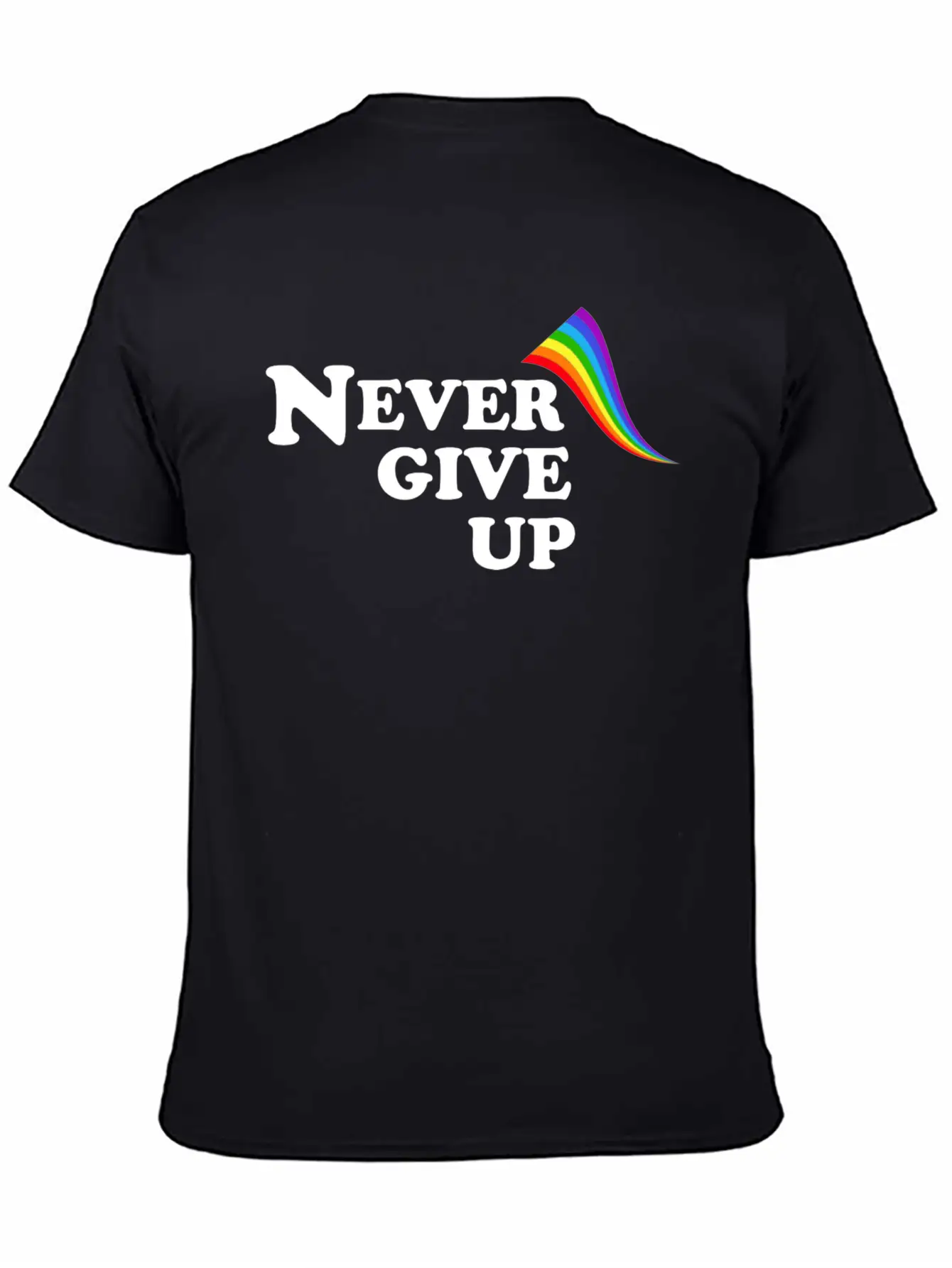 Never Give Up Essential Unisex Summer Tee – Soft Cotton Casual Fit