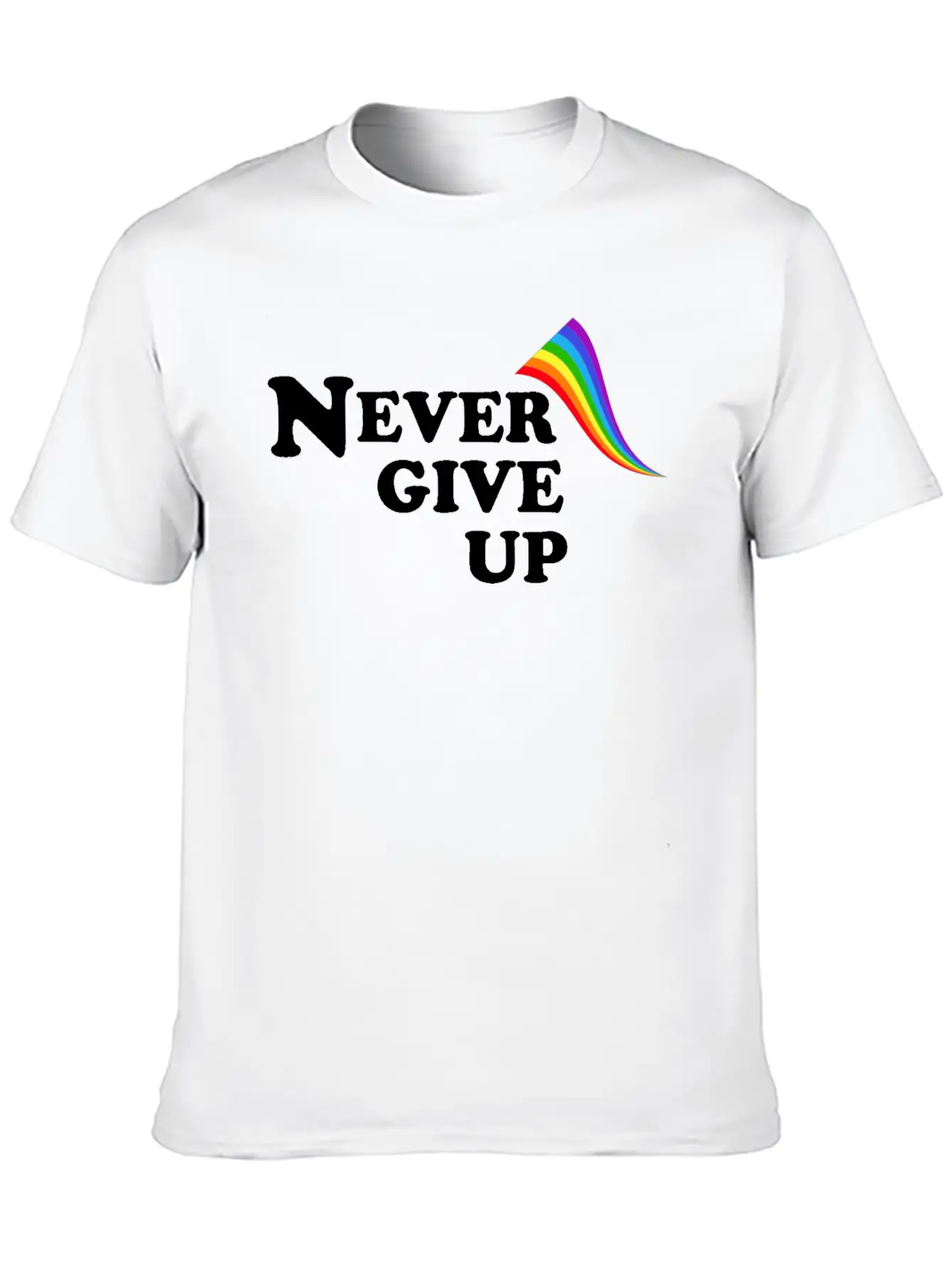 Never Give Up Essential Unisex Summer Tee – Soft Cotton Casual Fit