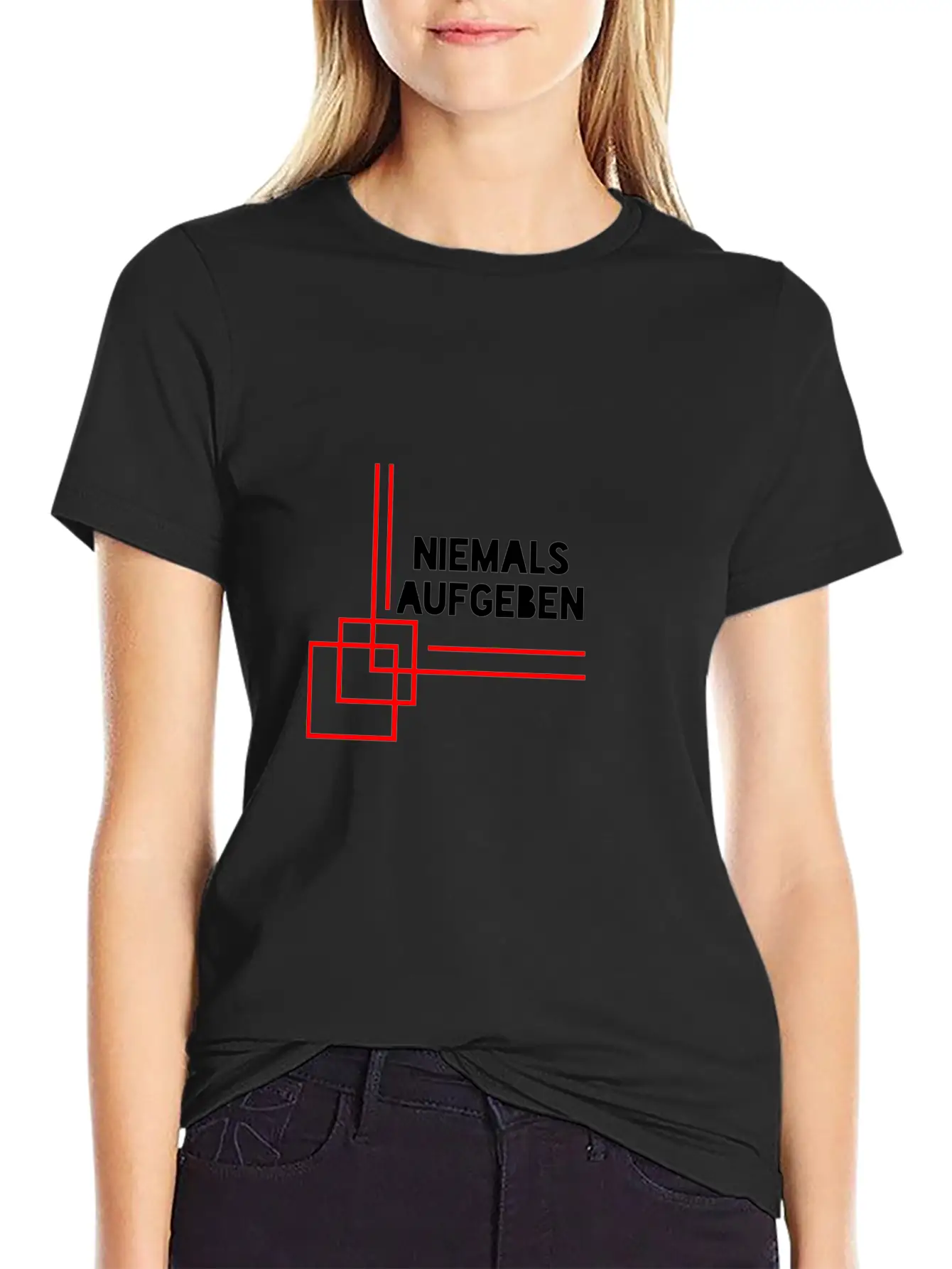 NEVER GIVE UP Stylish Everyday T-Shirt – Unisex Basic Cotton Tee