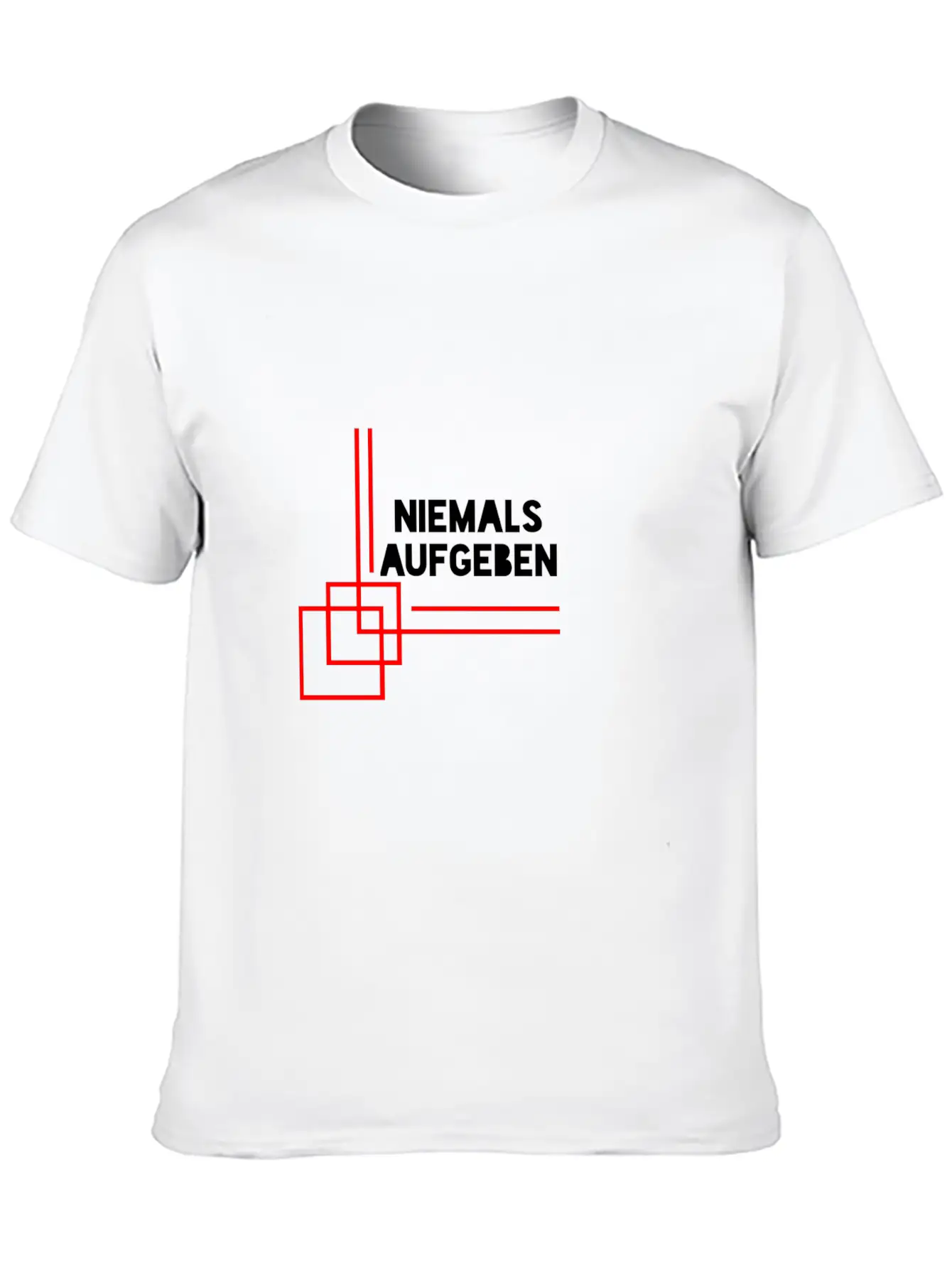 NEVER GIVE UP Stylish Everyday T-Shirt – Unisex Basic Cotton Tee