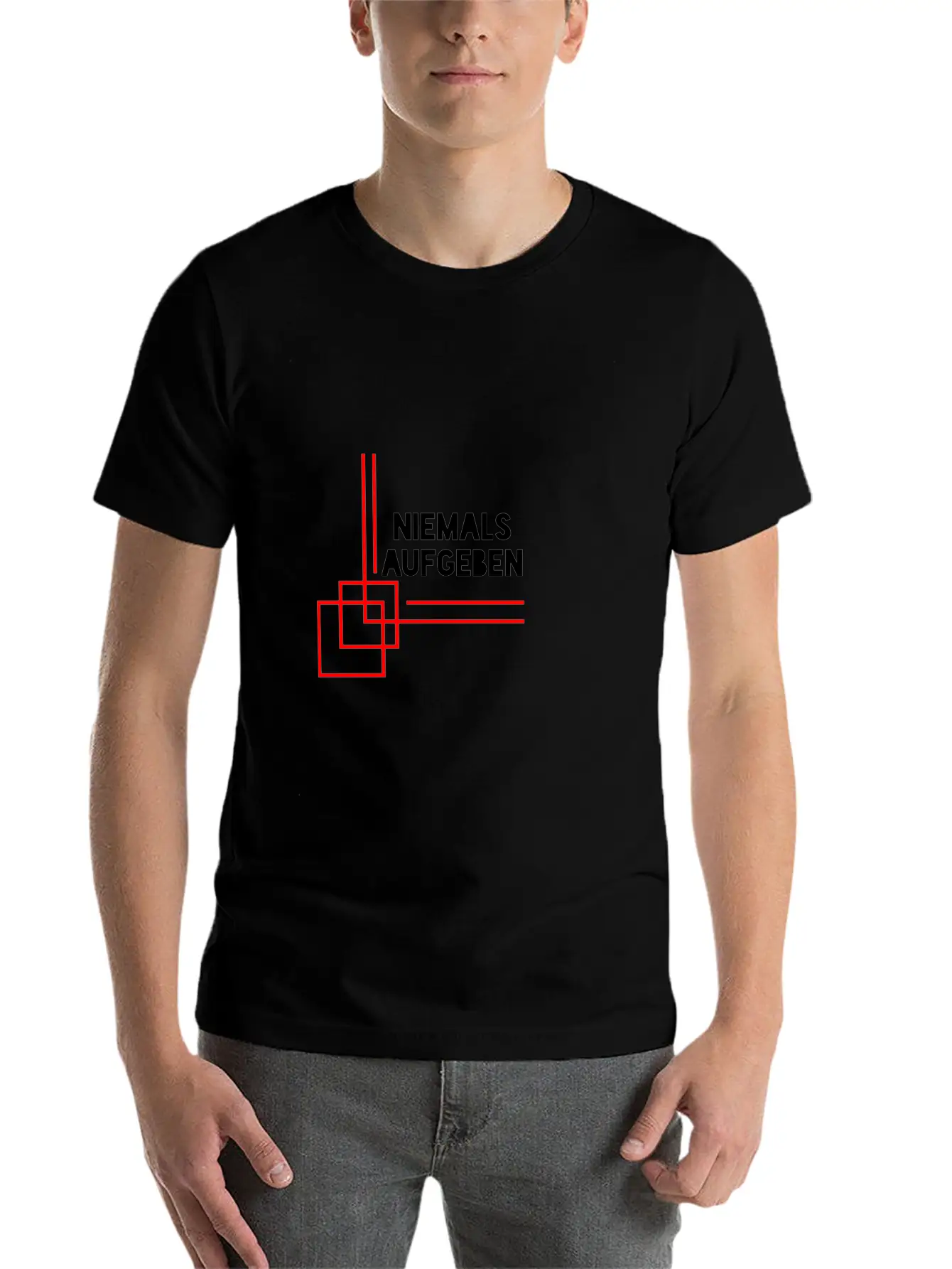NEVER GIVE UP Stylish Everyday T-Shirt – Unisex Basic Cotton Tee