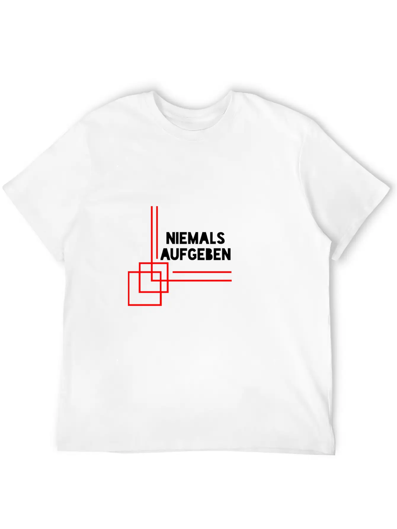 NEVER GIVE UP Stylish Everyday T-Shirt – Unisex Basic Cotton Tee