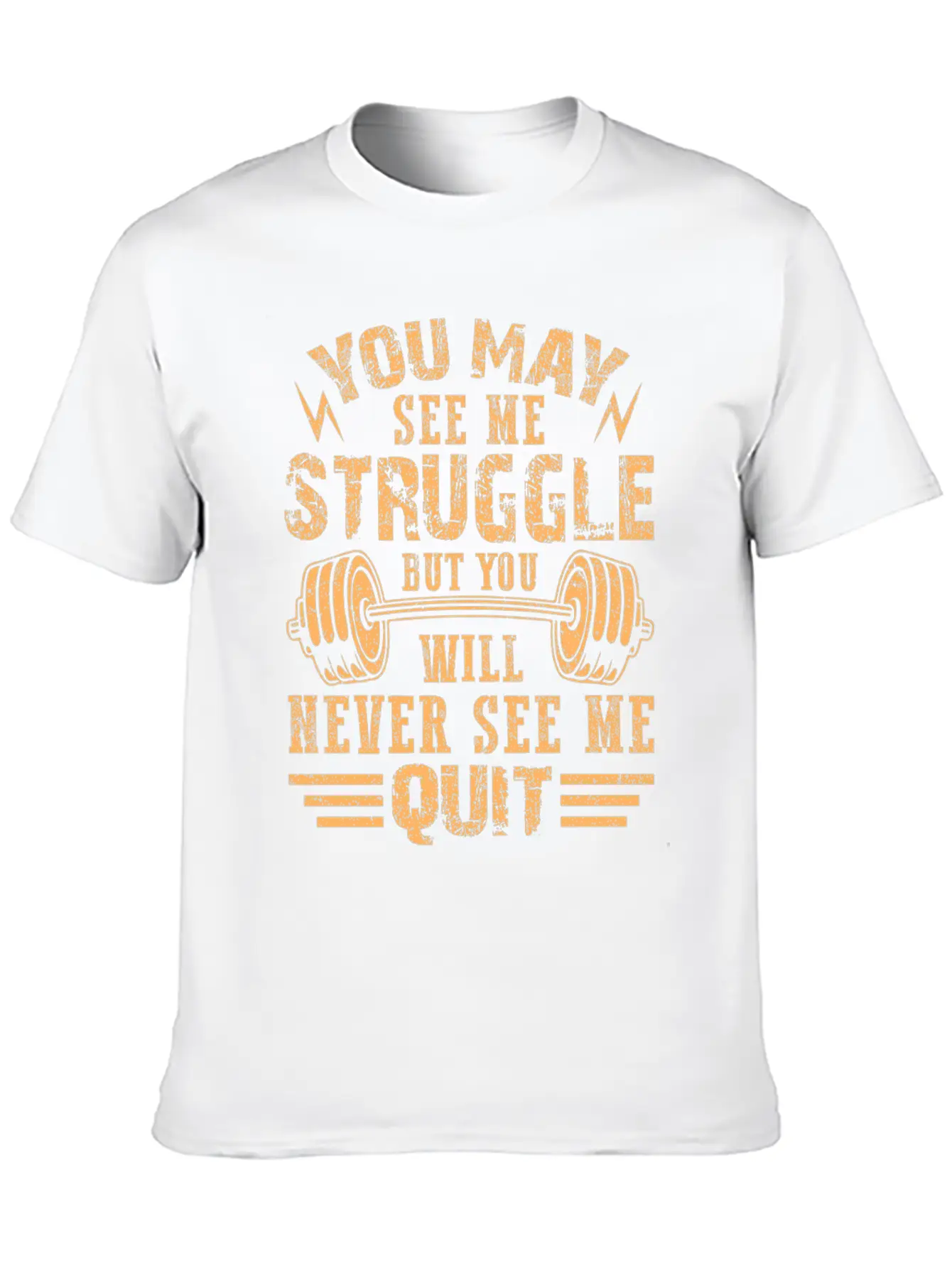 Never See Me Quit Workout Motivation Unisex Short Sleeve Soft Cotton T-Shirt – Casual Everyday Wear
