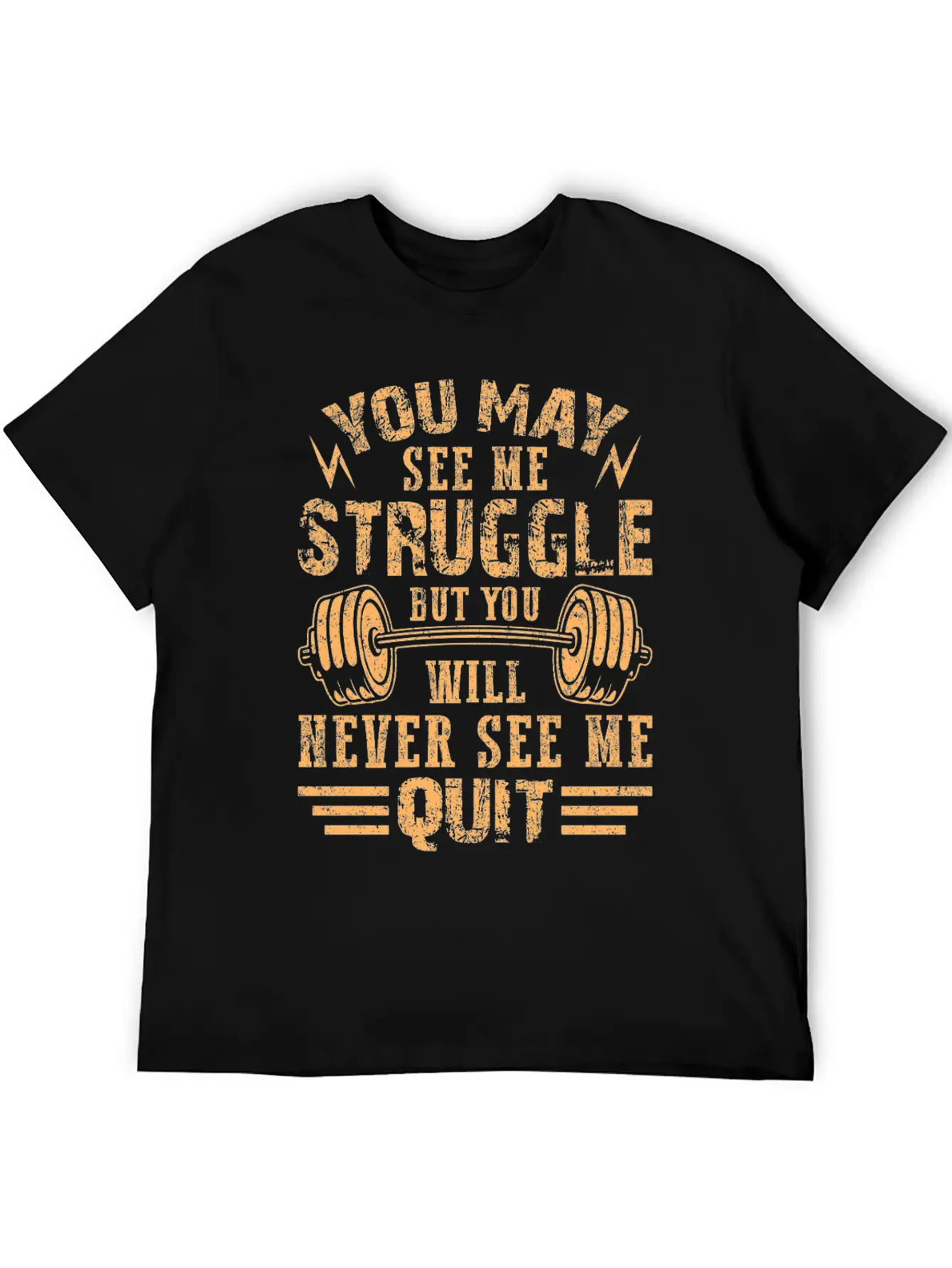 Never See Me Quit Workout Motivation Unisex Short Sleeve Soft Cotton T-Shirt – Casual Everyday Wear