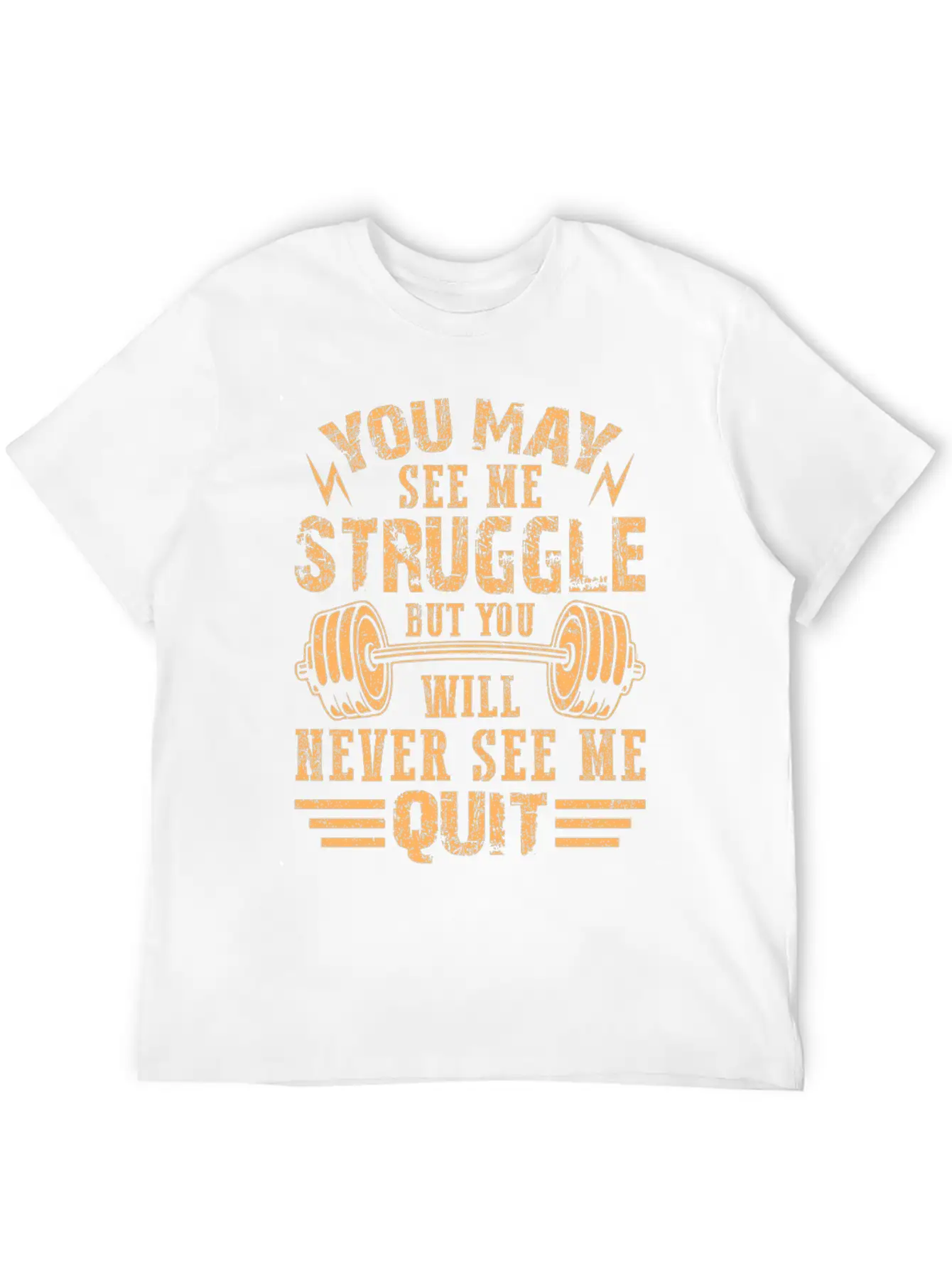 Never See Me Quit Workout Motivation Unisex Short Sleeve Soft Cotton T-Shirt – Casual Everyday Wear