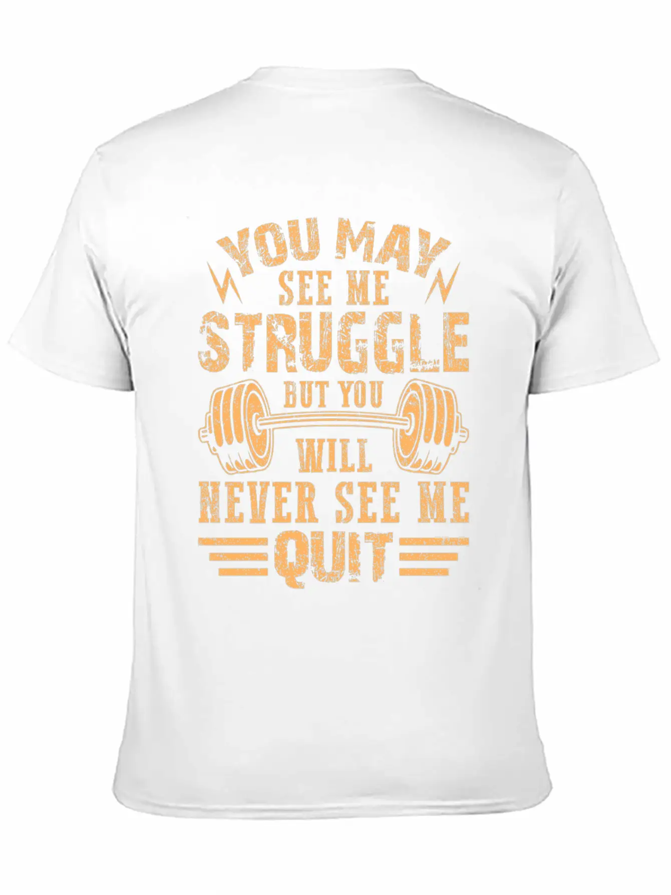 Never See Me Quit Workout Motivation Unisex Short Sleeve Soft Cotton T-Shirt – Casual Everyday Wear