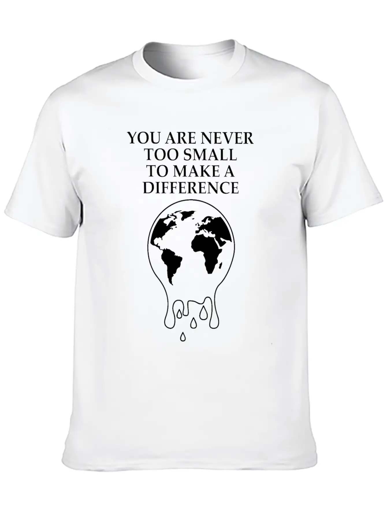 Never To Small To Make A Difference Climate Basic Graphic T-Shirt – Daily Comfort In Soft Cotton