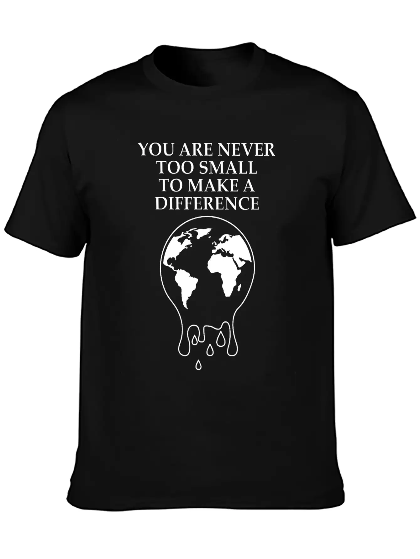 Never To Small To Make A Difference Climate Basic Graphic T-Shirt – Daily Comfort In Soft Cotton
