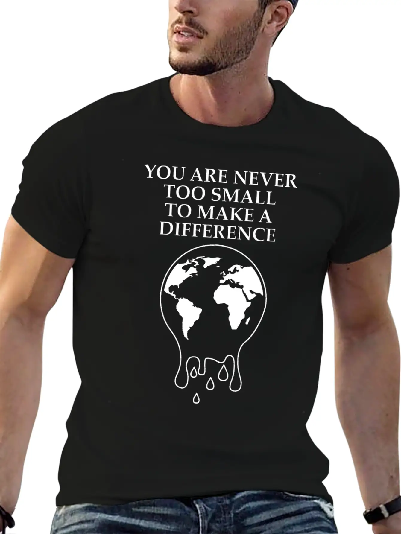 Never To Small To Make A Difference Climate Basic Graphic T-Shirt – Daily Comfort In Soft Cotton