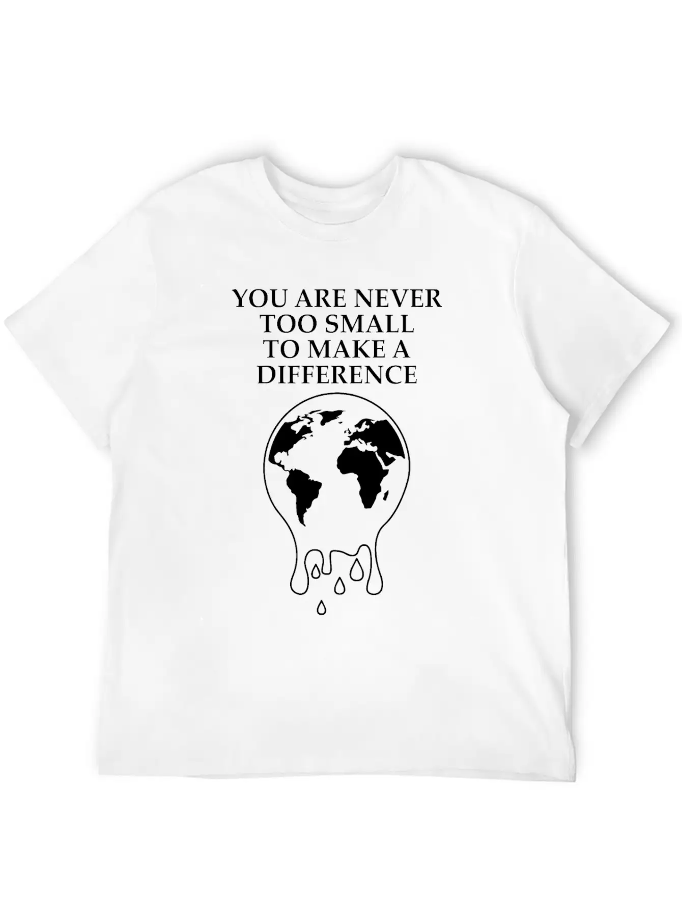 Never To Small To Make A Difference Climate Basic Graphic T-Shirt – Daily Comfort In Soft Cotton