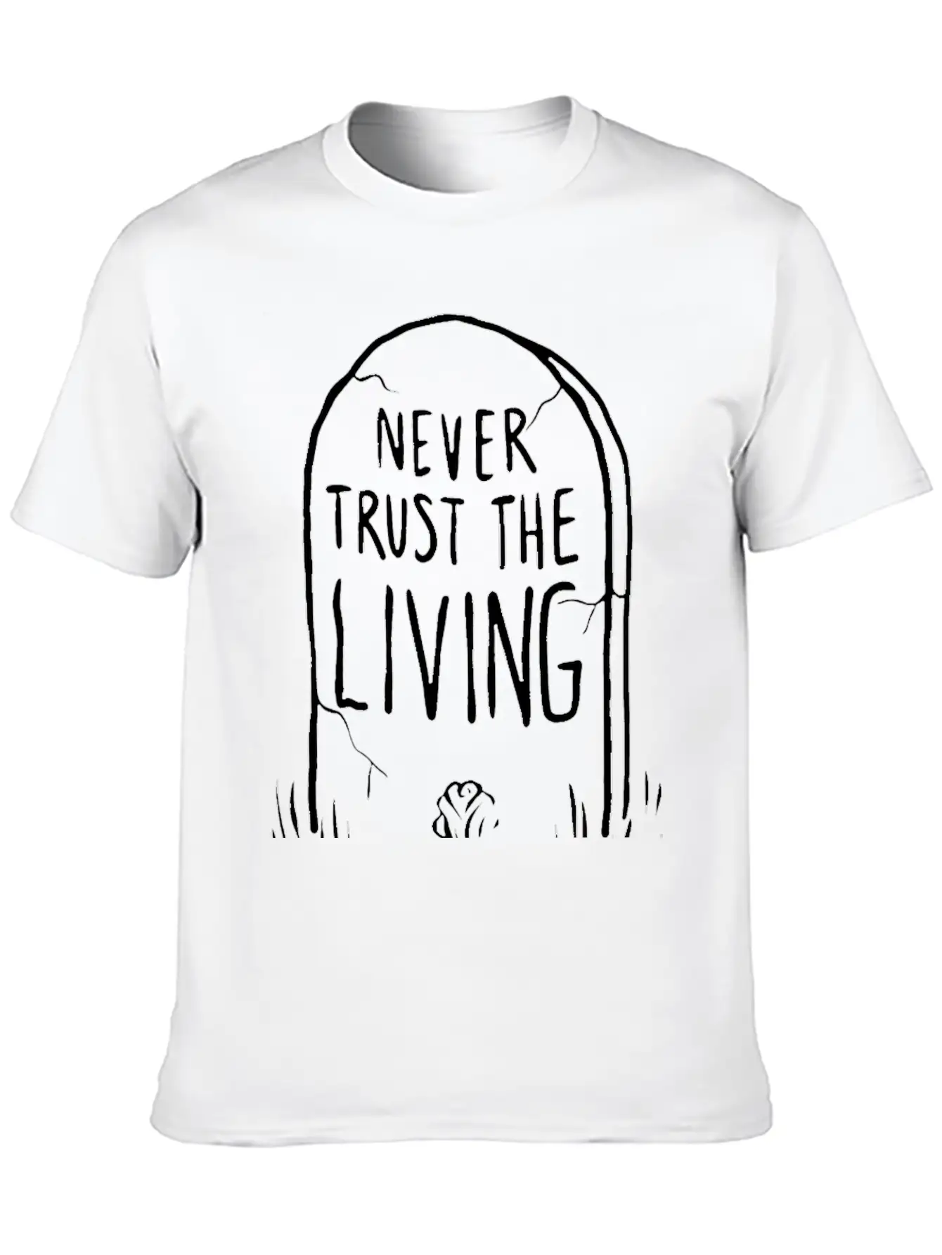 Never Trust The Living Comfortable Minimalist Graphic Tee – Summer Style Essential