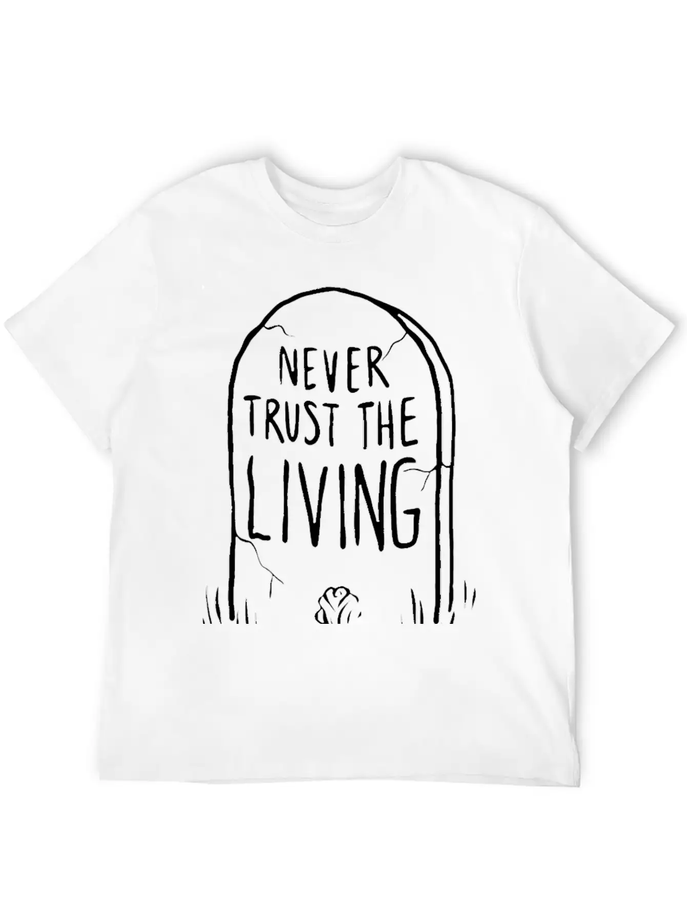 Never Trust The Living Comfortable Minimalist Graphic Tee – Summer Style Essential