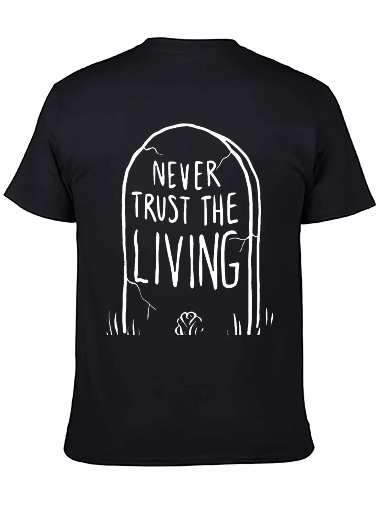 Never Trust The Living Comfortable Minimalist Graphic Tee – Summer Style Essential