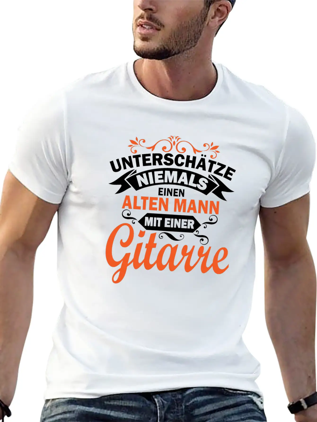 Never Underestimate An Old Man Gift Unisex Short Sleeve Soft Cotton T-Shirt – Casual Everyday Wear