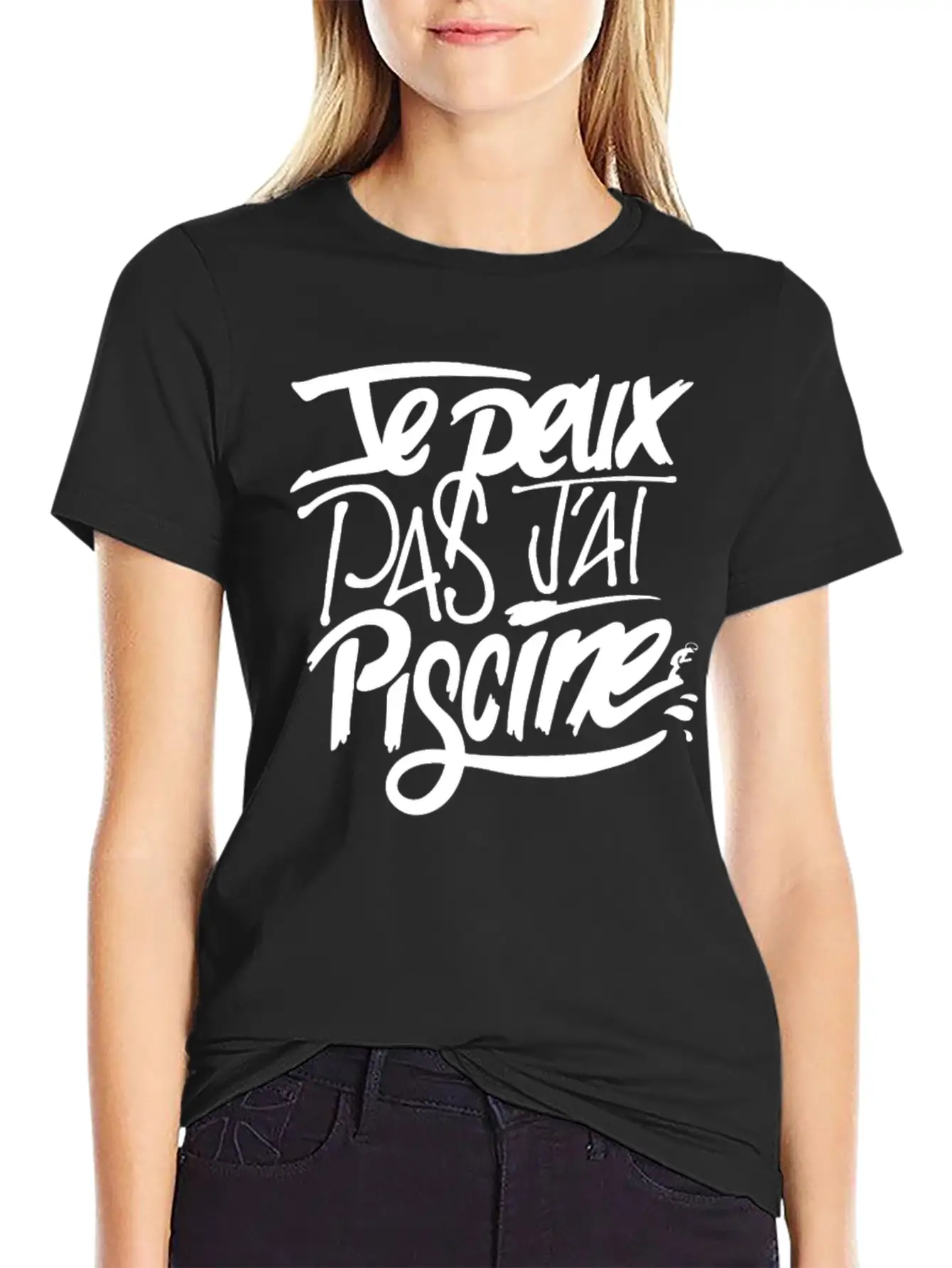 New Design Je Peux Pas J Ai Piscine Best Seller Stylish Everyday T-Shirt – Unisex Basic Cotton Tee
