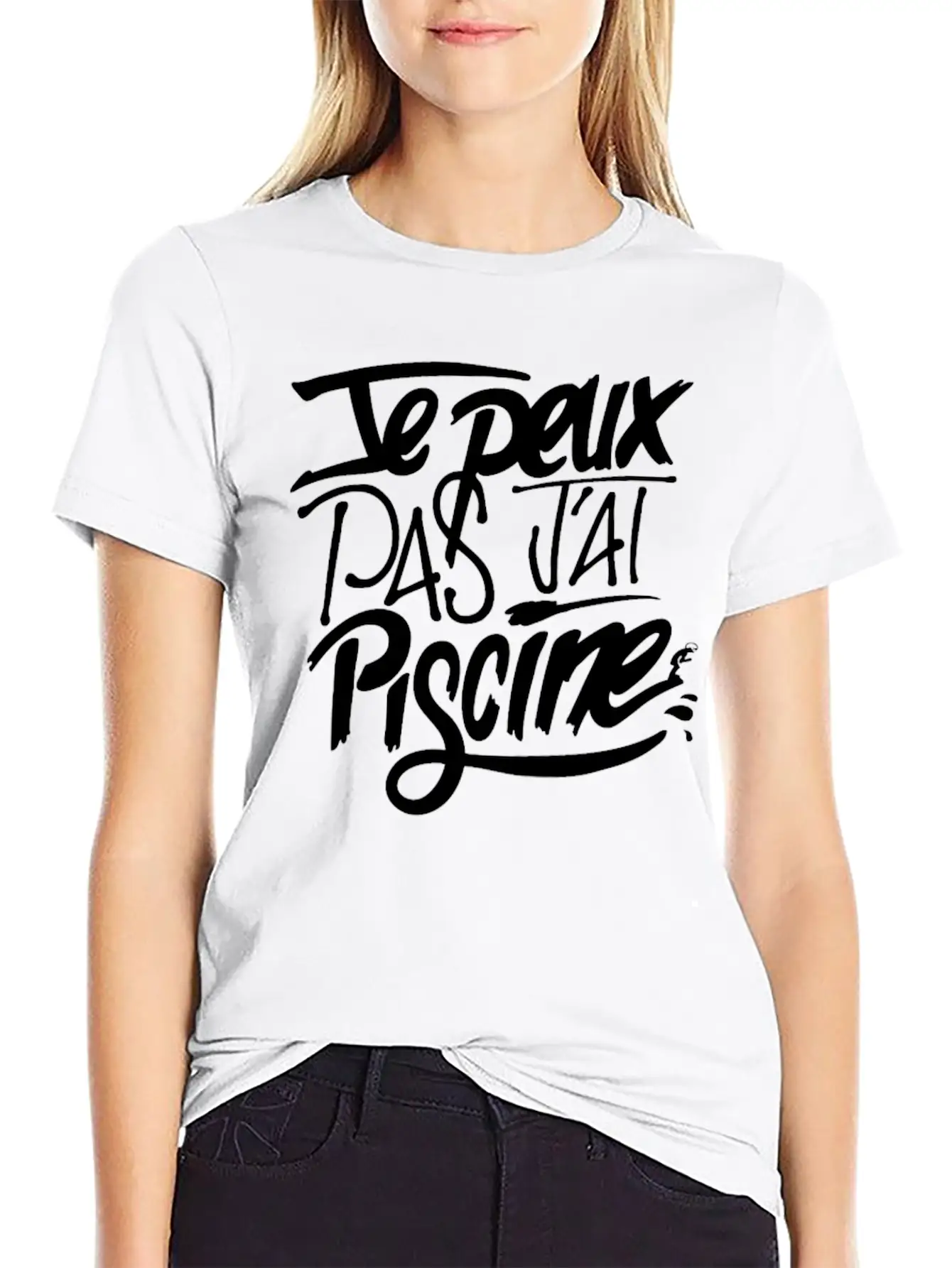 New Design Je Peux Pas J Ai Piscine Best Seller Stylish Everyday T-Shirt – Unisex Basic Cotton Tee