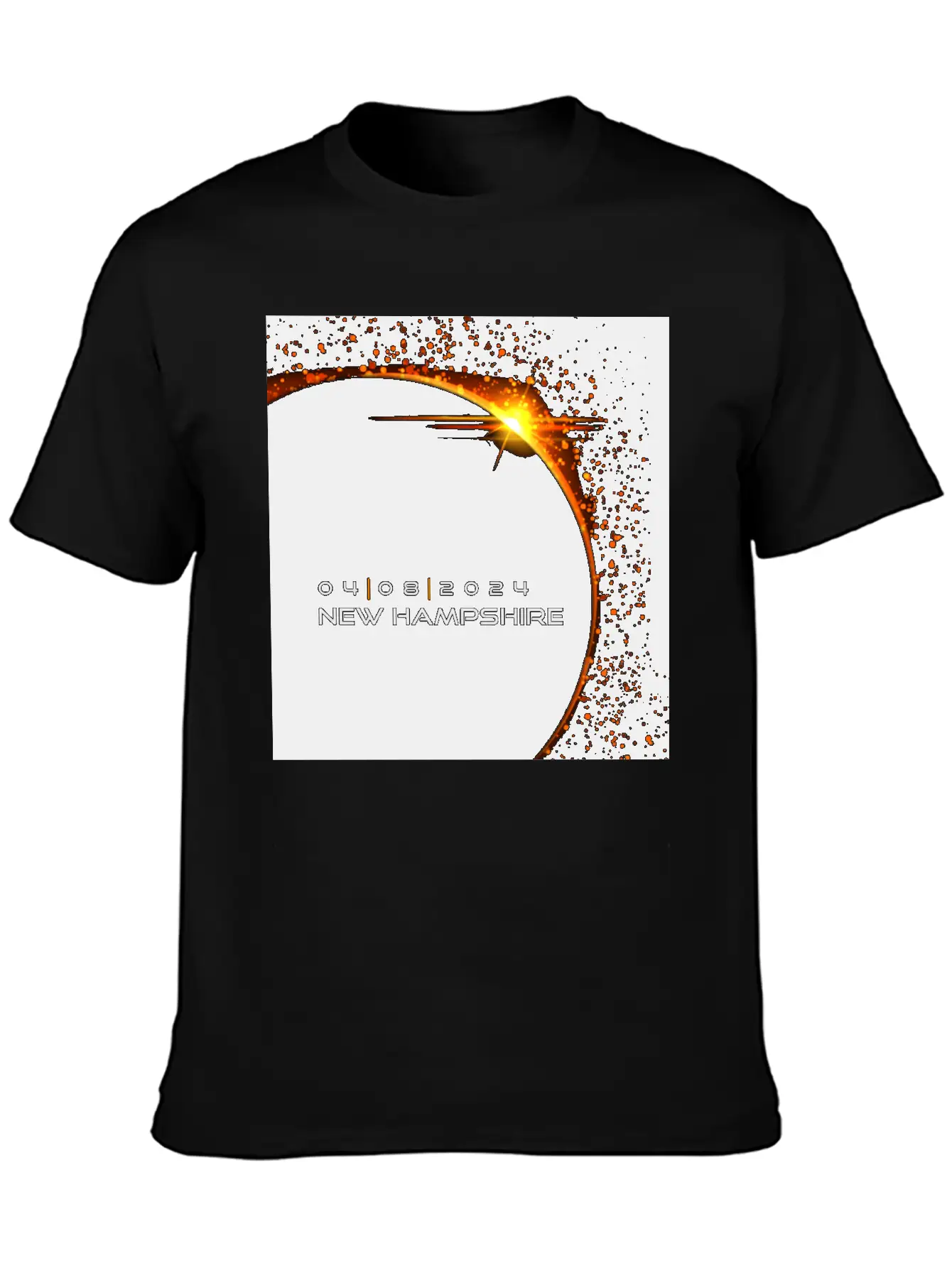 New Hampshire 2024 Eclipse Cool Souvenir Memento Relaxed Everyday Tee – Lightweight And Durable Cotton
