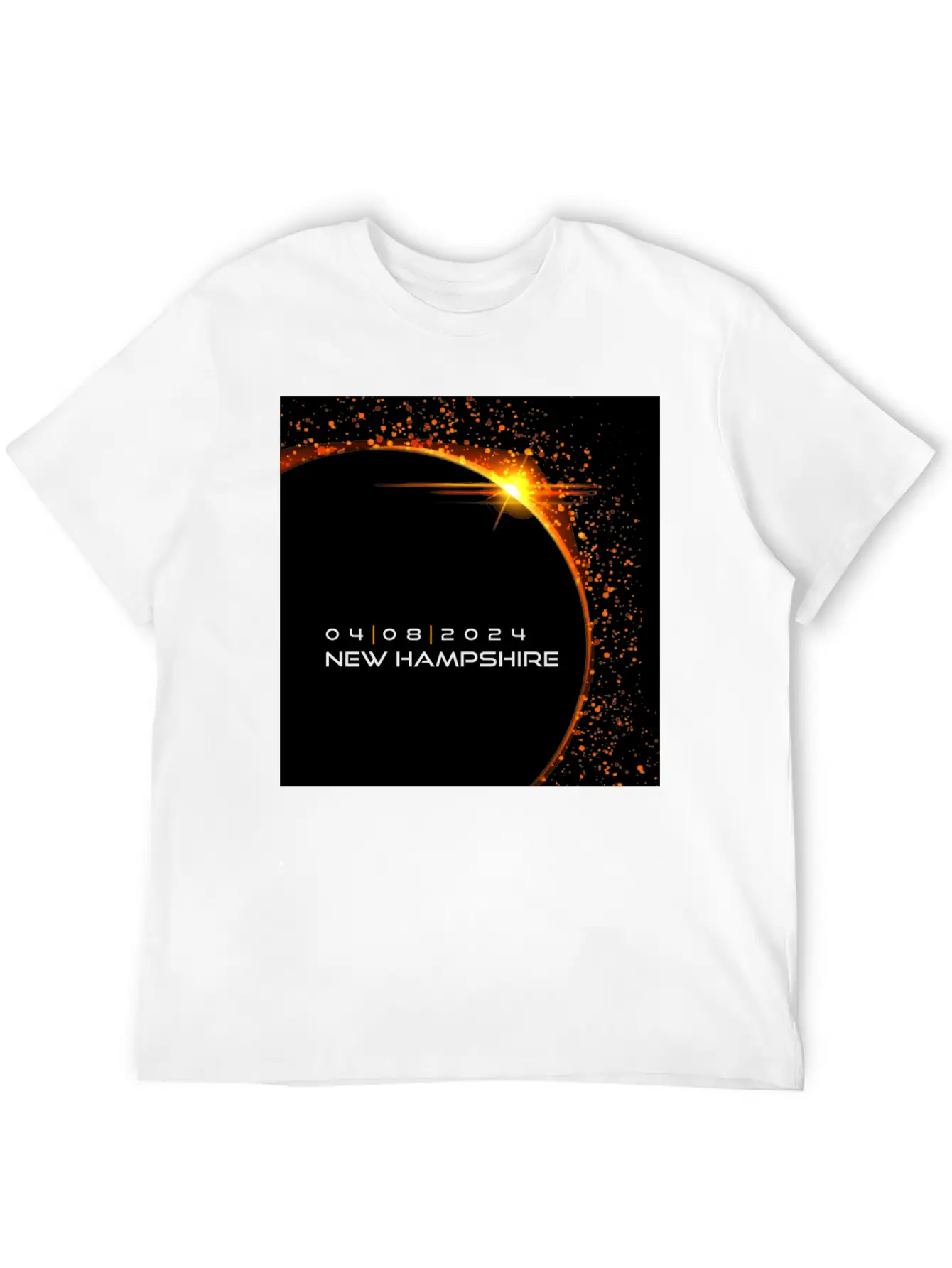 New Hampshire 2024 Eclipse Cool Souvenir Memento Relaxed Everyday Tee – Lightweight And Durable Cotton