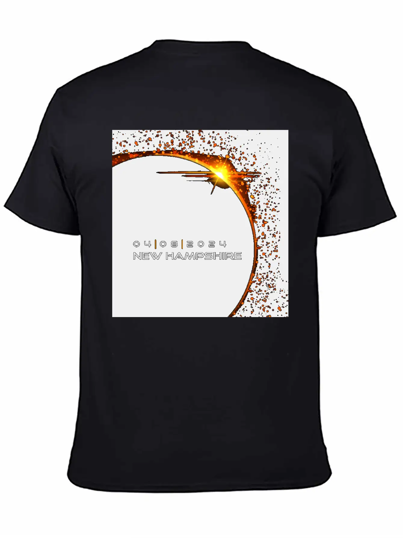 New Hampshire 2024 Eclipse Cool Souvenir Memento Relaxed Everyday Tee – Lightweight And Durable Cotton