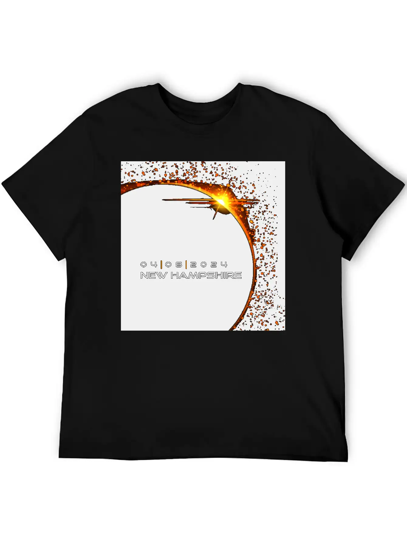 New Hampshire 2024 Eclipse Cool Souvenir Memento Relaxed Everyday Tee – Lightweight And Durable Cotton
