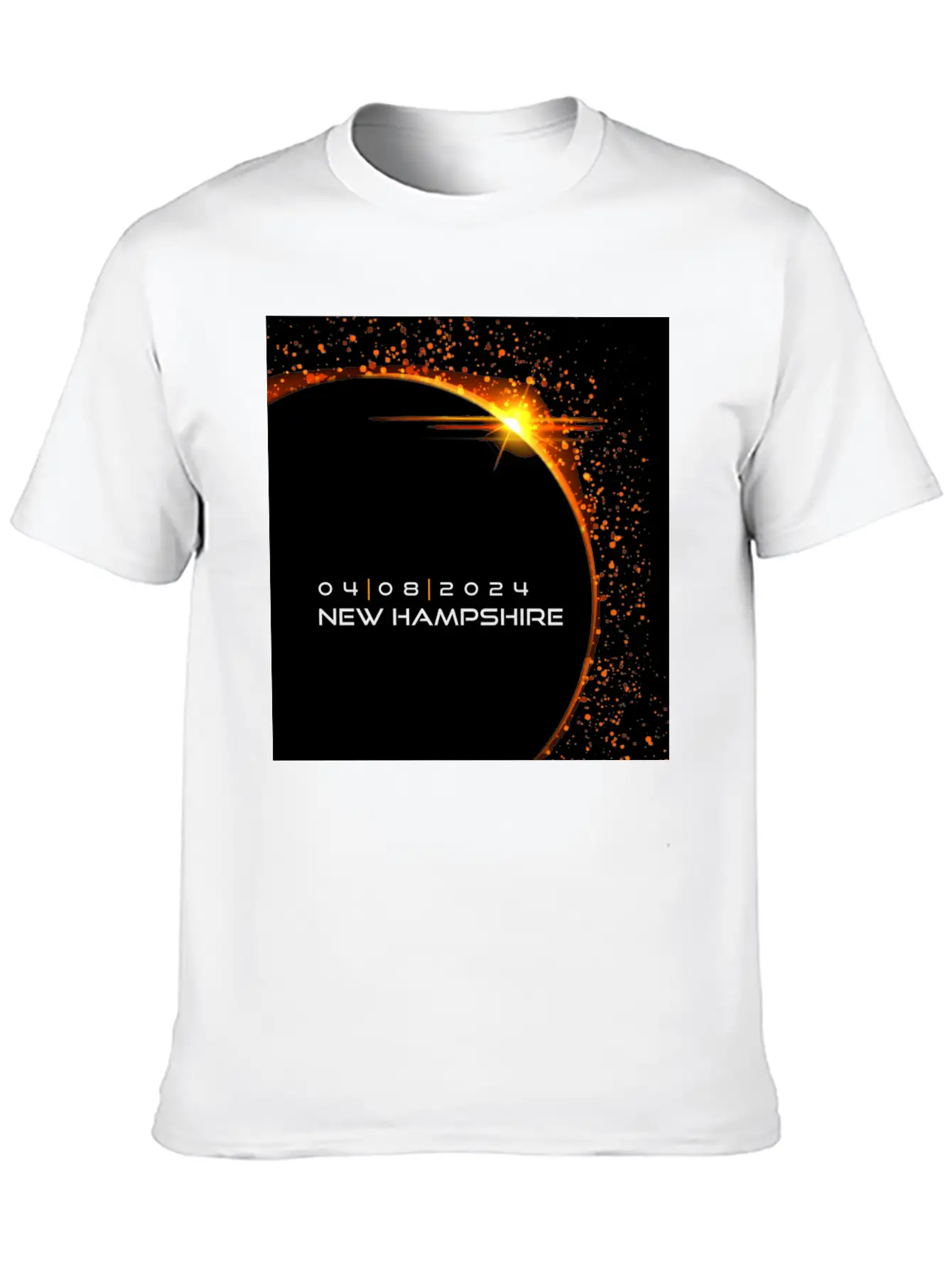 New Hampshire 2024 Eclipse Cool Souvenir Memento Relaxed Everyday Tee – Lightweight And Durable Cotton