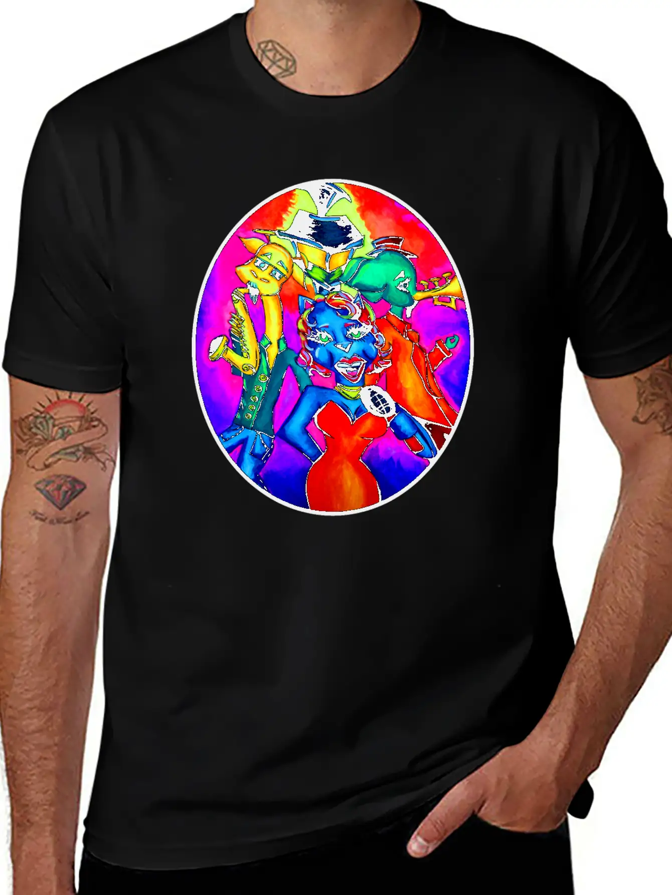 New Orleans Animal Street Band Unisex Short Sleeve Soft Cotton T-Shirt – Casual Everyday Wear