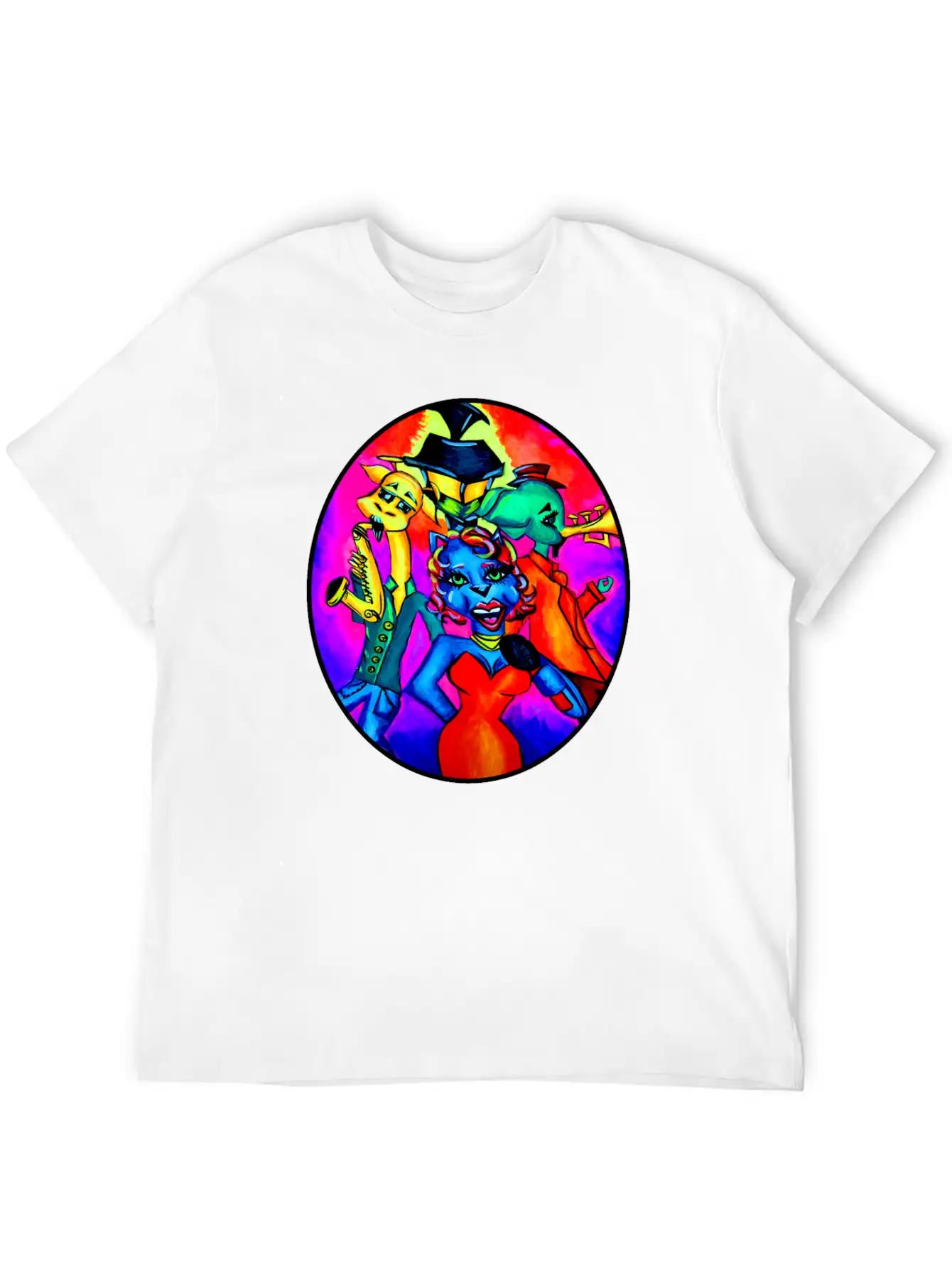 New Orleans Animal Street Band Unisex Short Sleeve Soft Cotton T-Shirt – Casual Everyday Wear
