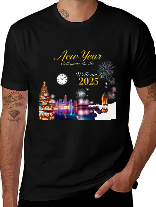 New Year, New Vibes: 2025 Collection" Stylish Everyday T-Shirt – Unisex Basic Cotton Tee