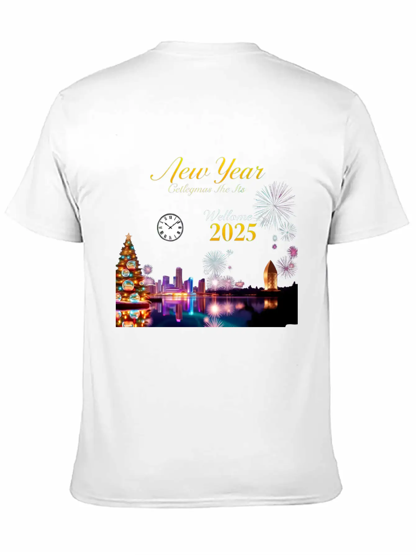 New Year, New Vibes: 2025 Collection" Stylish Everyday T-Shirt – Unisex Basic Cotton Tee