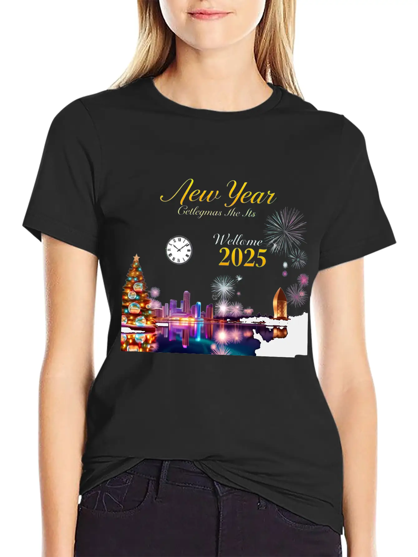 New Year, New Vibes: 2025 Collection" Stylish Everyday T-Shirt – Unisex Basic Cotton Tee