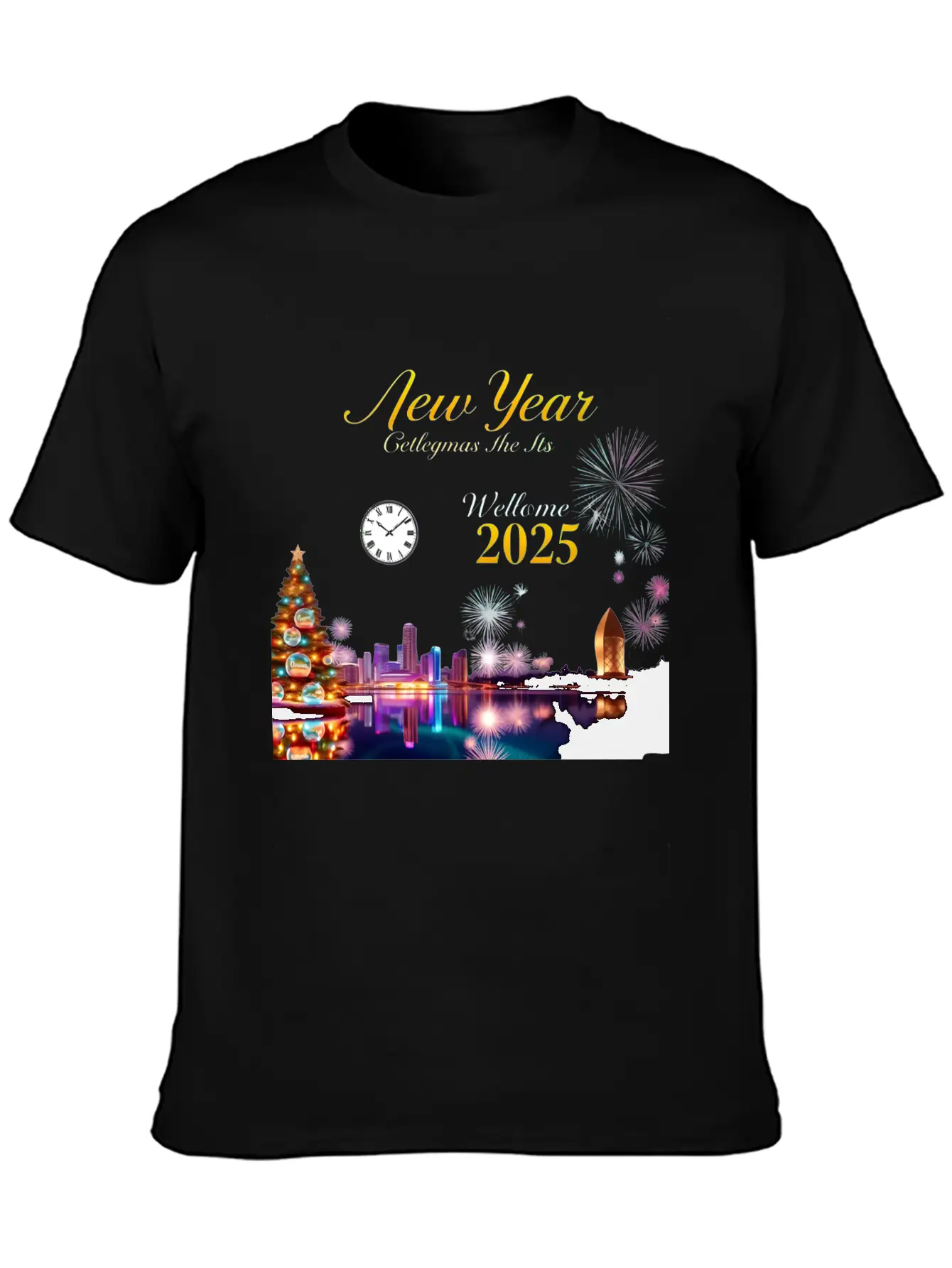 New Year, New Vibes: 2025 Collection" Stylish Everyday T-Shirt – Unisex Basic Cotton Tee
