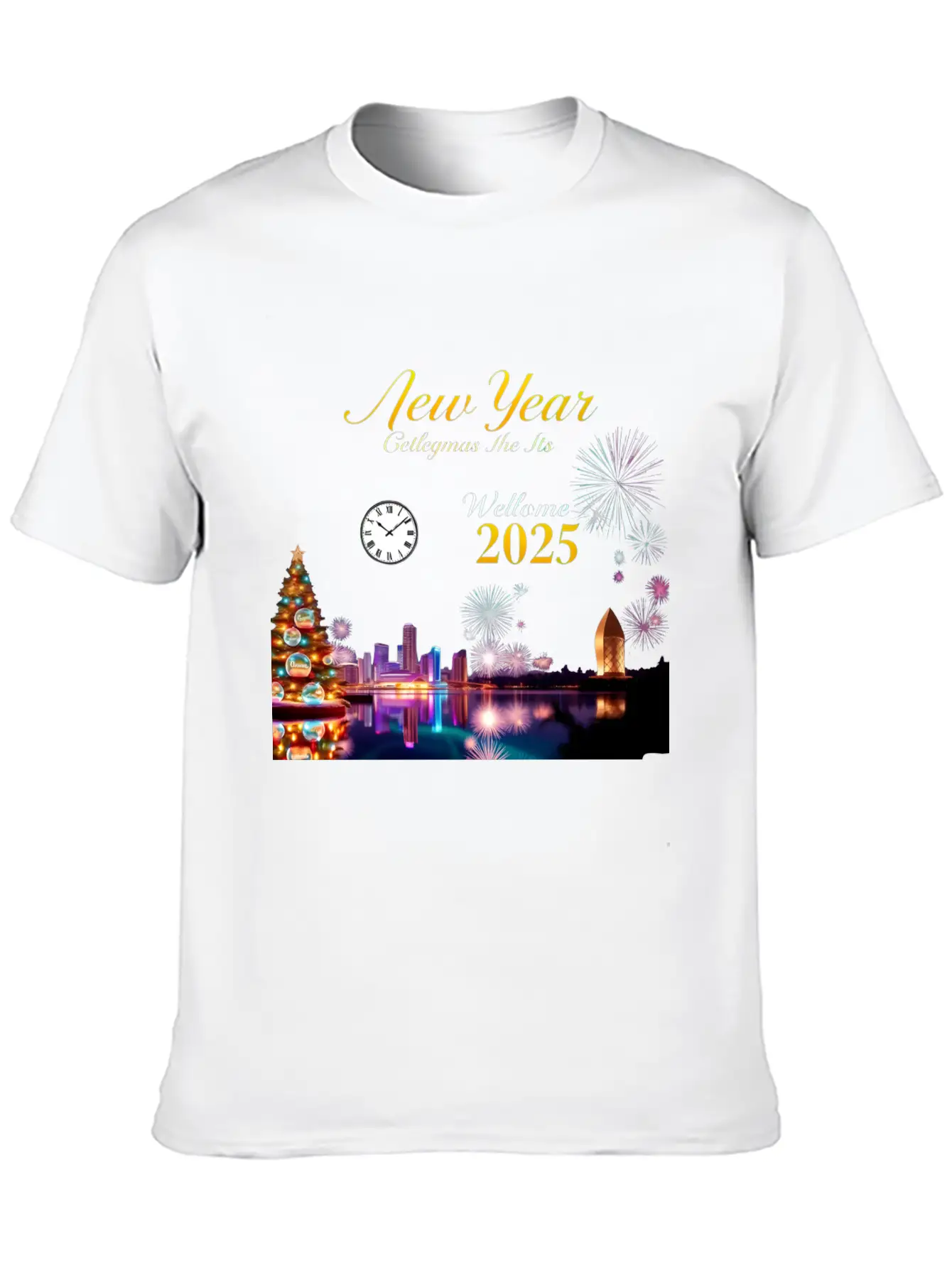 New Year, New Vibes: 2025 Collection" Stylish Everyday T-Shirt – Unisex Basic Cotton Tee