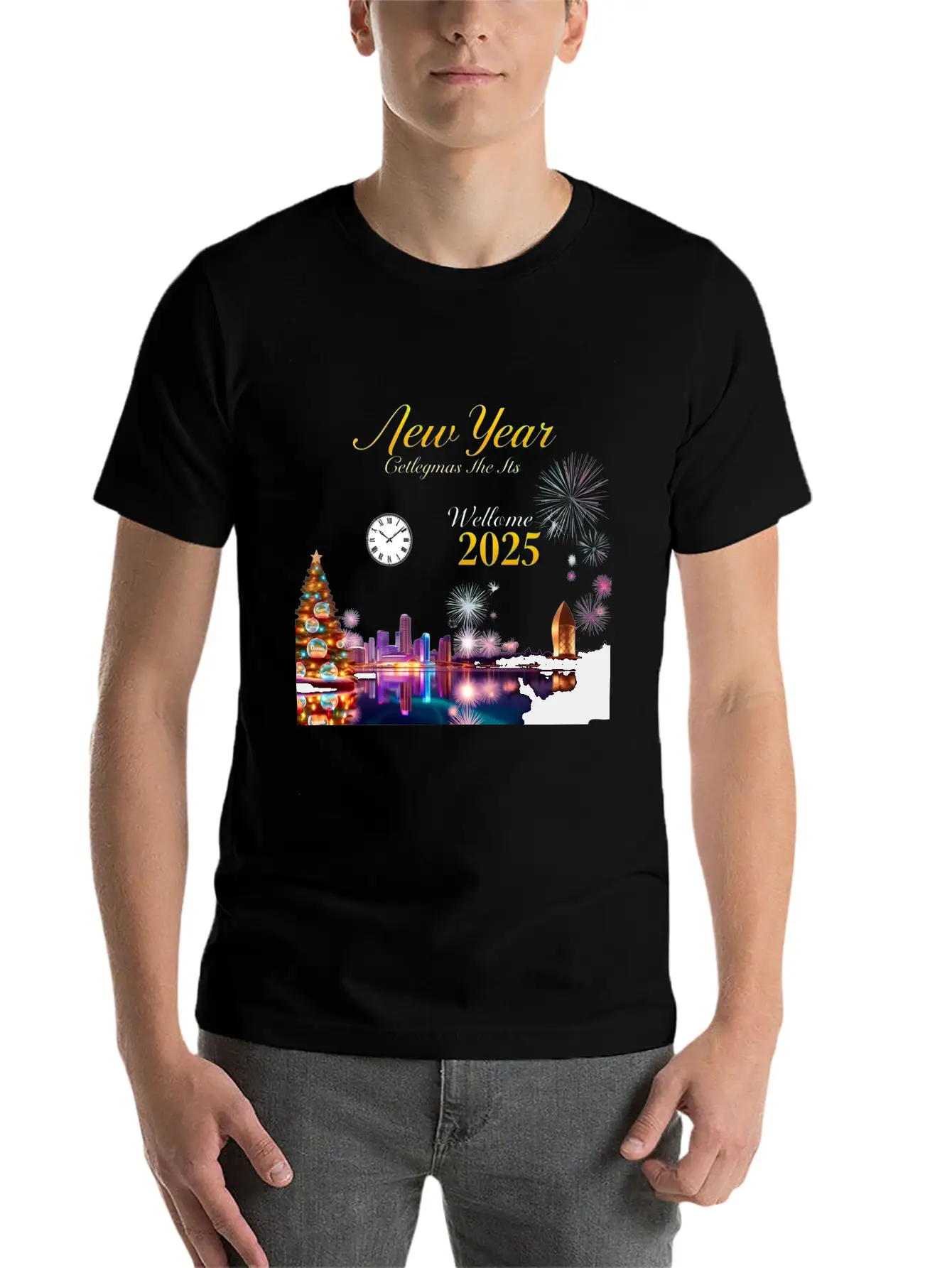 New Year, New Vibes: 2025 Collection" Stylish Everyday T-Shirt – Unisex Basic Cotton Tee
