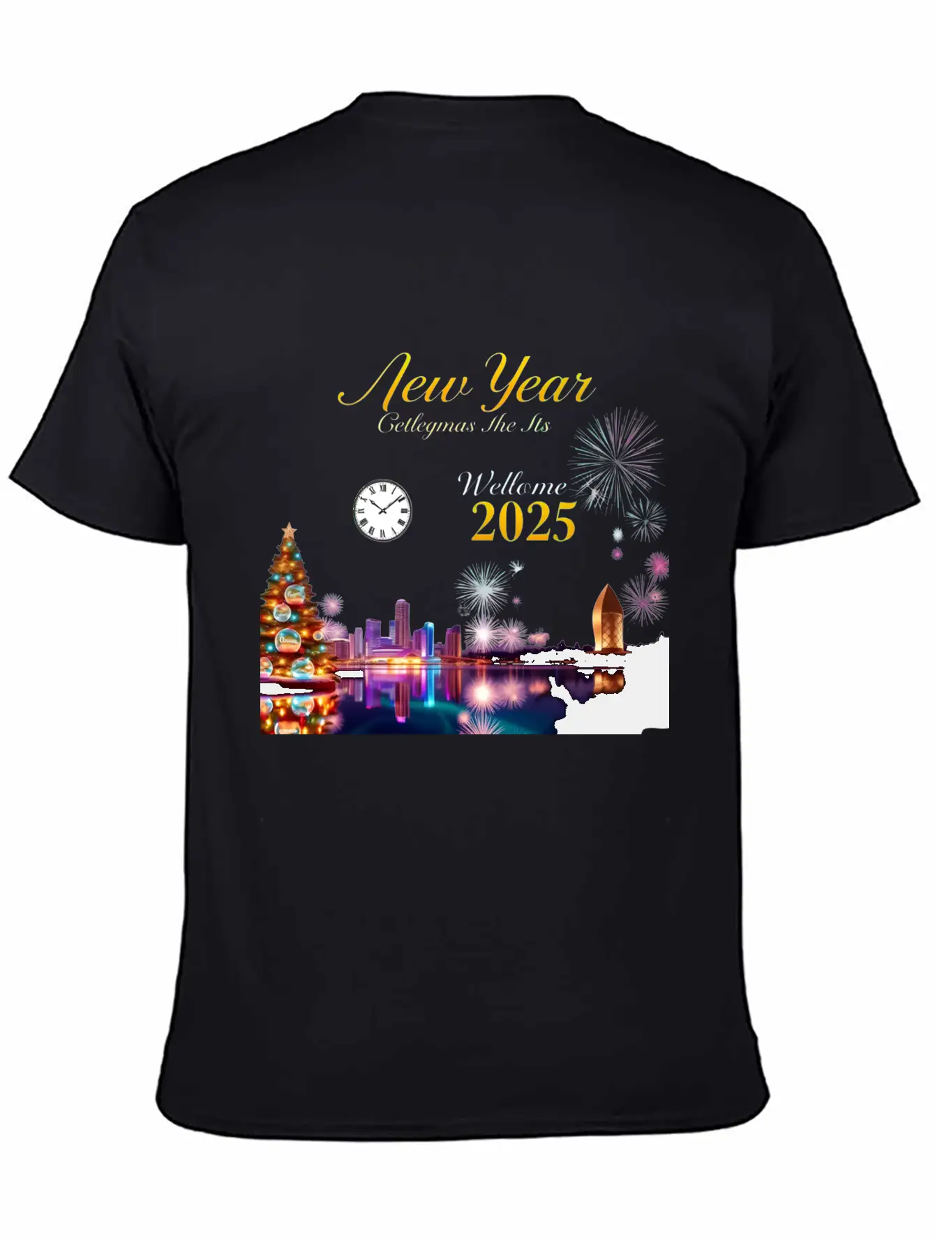 New Year, New Vibes: 2025 Collection" Stylish Everyday T-Shirt – Unisex Basic Cotton Tee