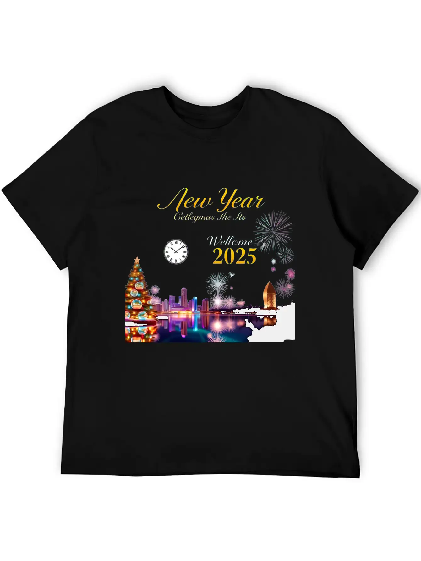 New Year, New Vibes: 2025 Collection" Stylish Everyday T-Shirt – Unisex Basic Cotton Tee