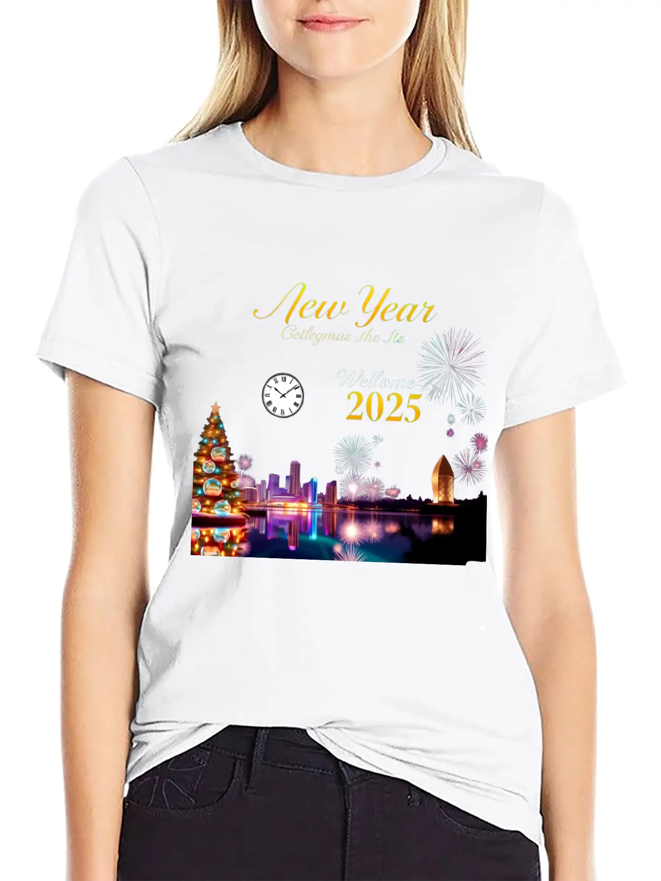 New Year, New Vibes: 2025 Collection" Stylish Everyday T-Shirt – Unisex Basic Cotton Tee