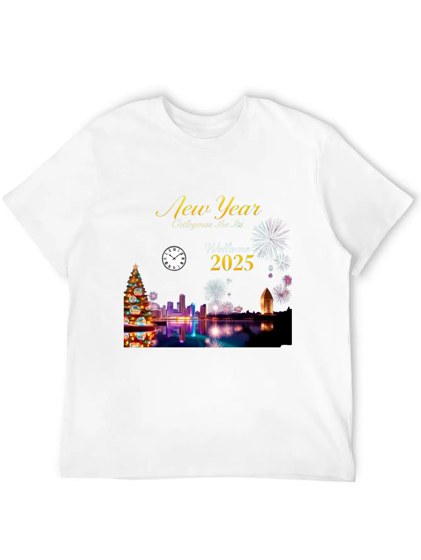 New Year, New Vibes: 2025 Collection" Stylish Everyday T-Shirt – Unisex Basic Cotton Tee