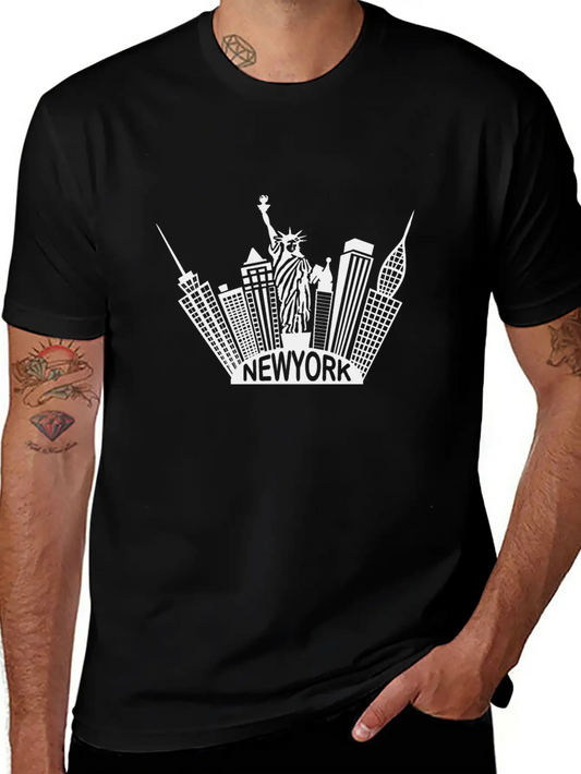 New York Skyline - Premium Design Essential Unisex Summer Tee – Soft Cotton Casual Fit