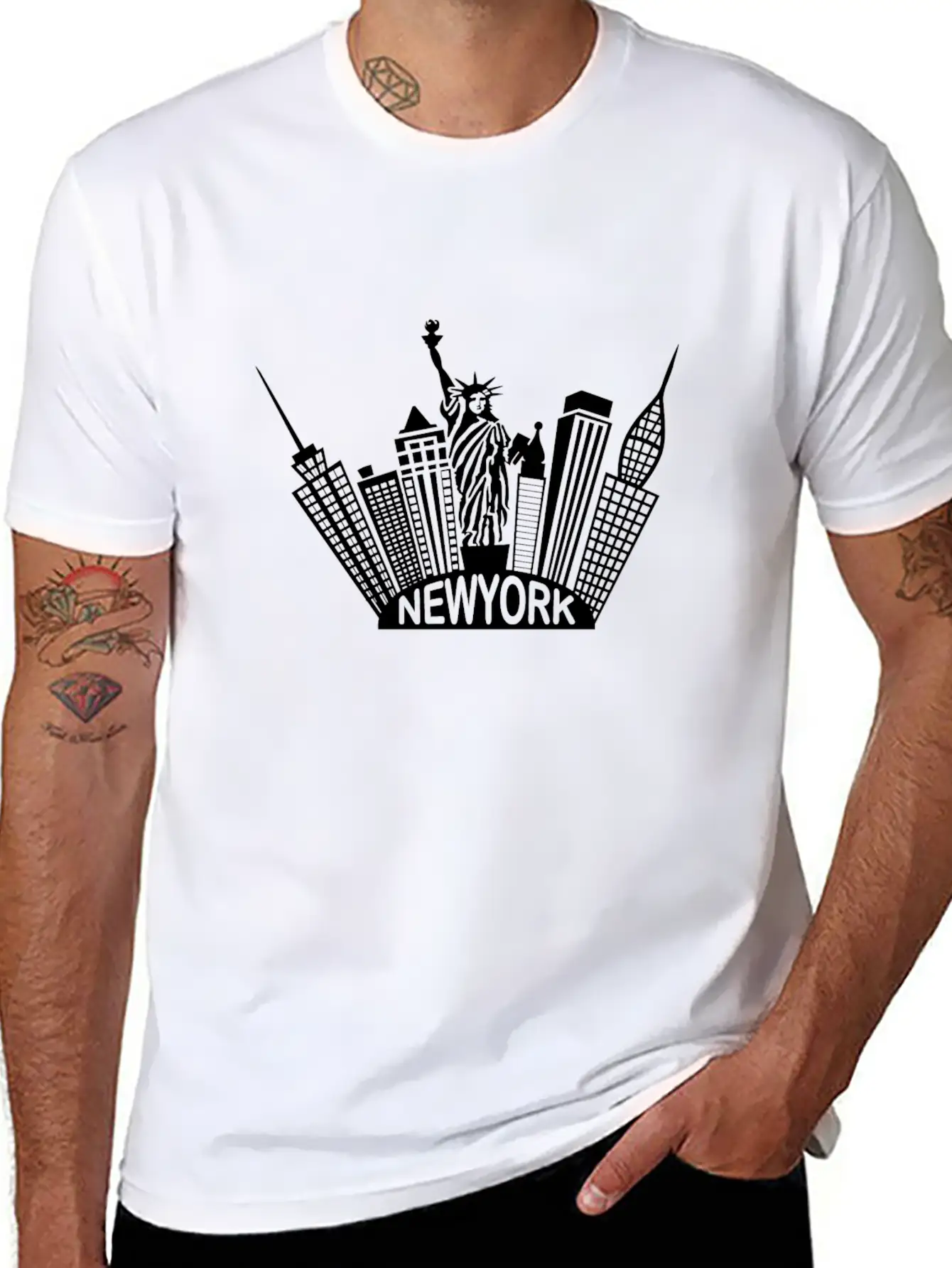 New York Skyline - Premium Design Essential Unisex Summer Tee – Soft Cotton Casual Fit