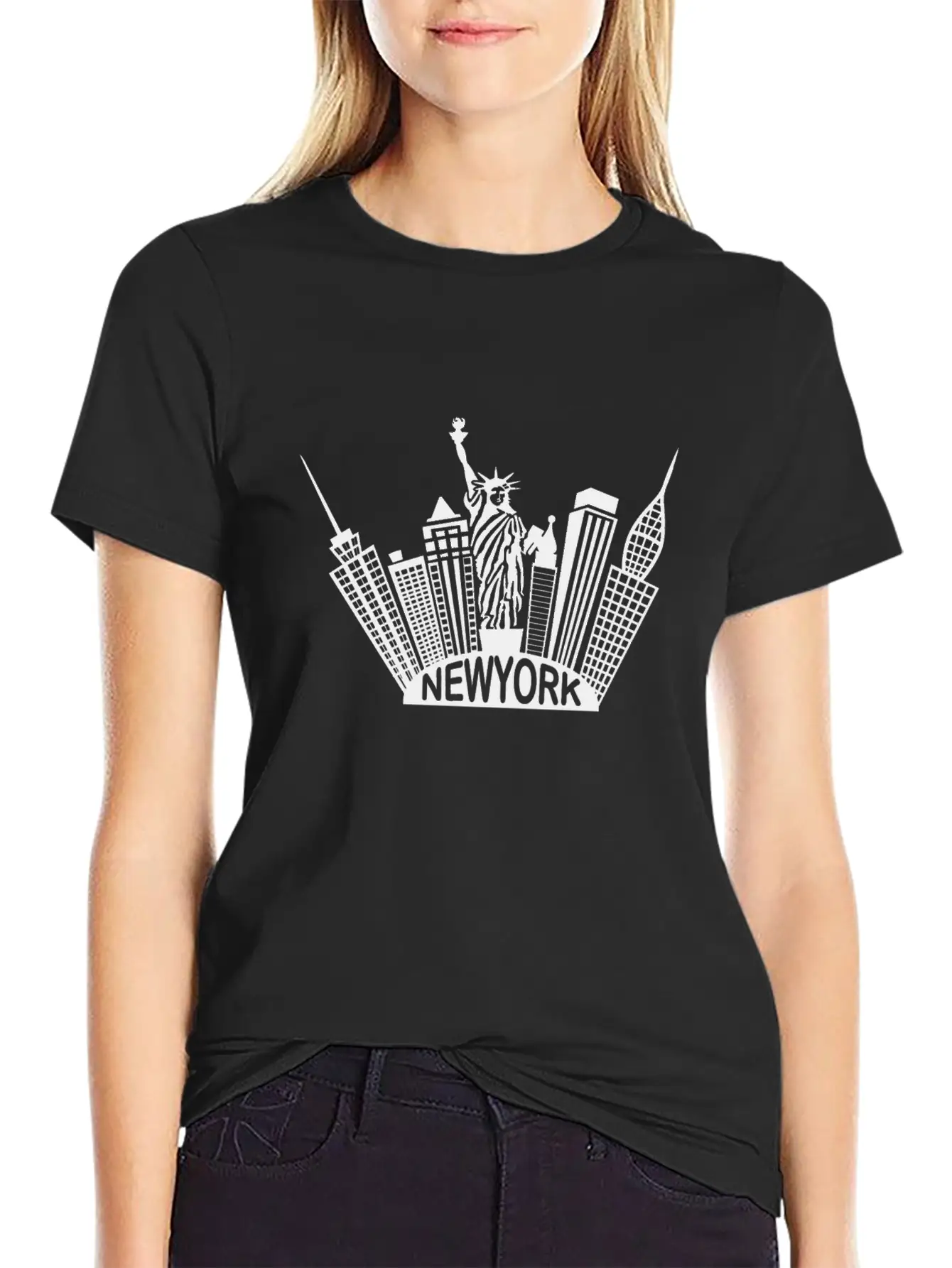 New York Skyline - Premium Design Essential Unisex Summer Tee – Soft Cotton Casual Fit