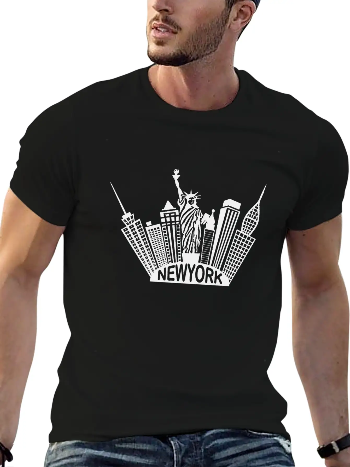 New York Skyline - Premium Design Essential Unisex Summer Tee – Soft Cotton Casual Fit